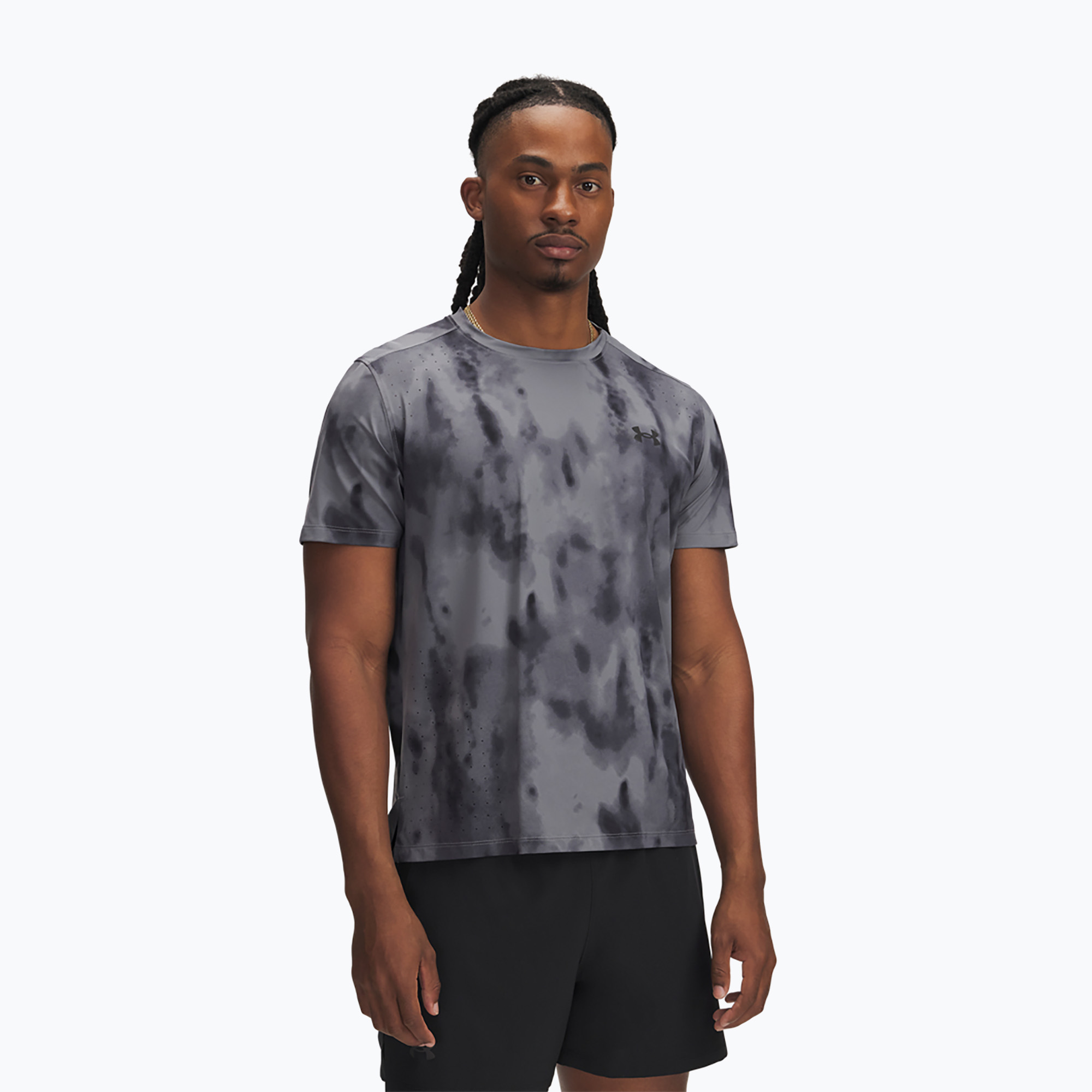 Tricou de alergare pentru bărbați Under Armour Launch Elite Print titan gray/reflective (Launch Elite Print 1389804-024)