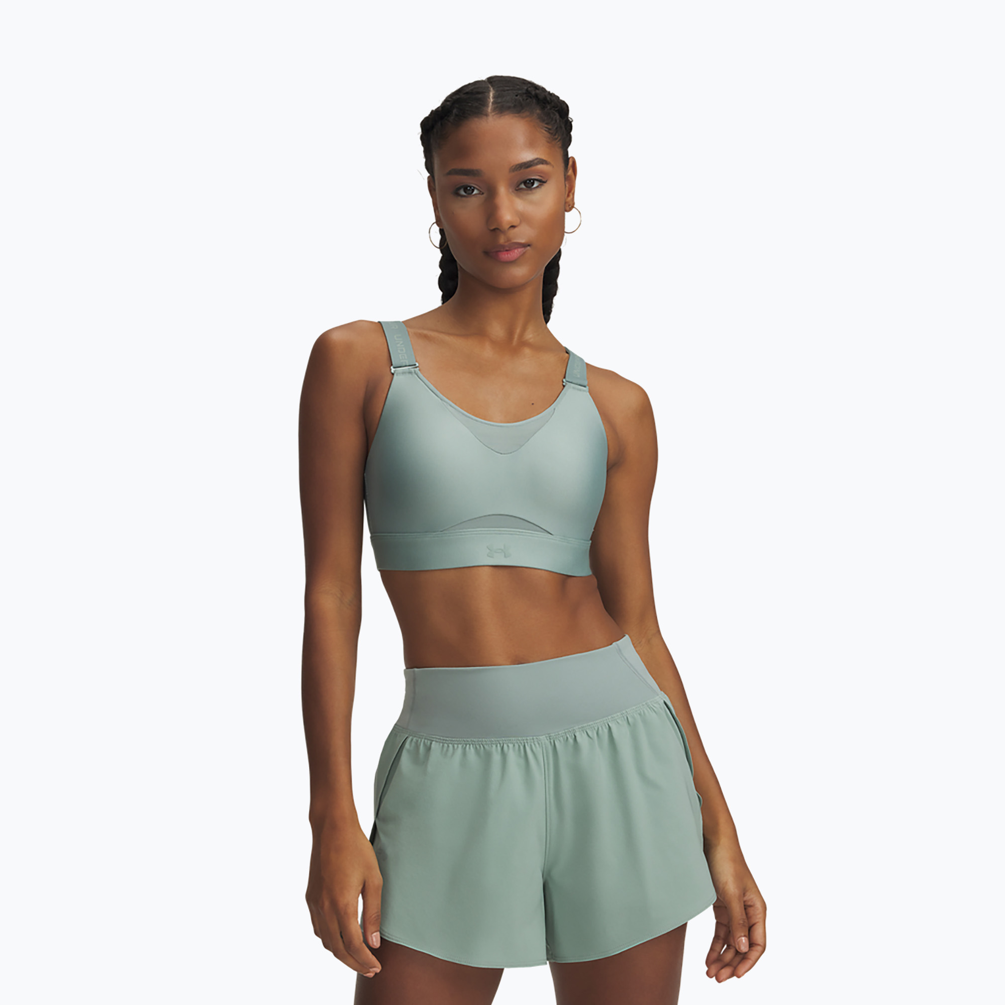 Sutien de antrenament Under Armour Infinity High 2.0 silica green (Infinity High 2.0 1384112-348)