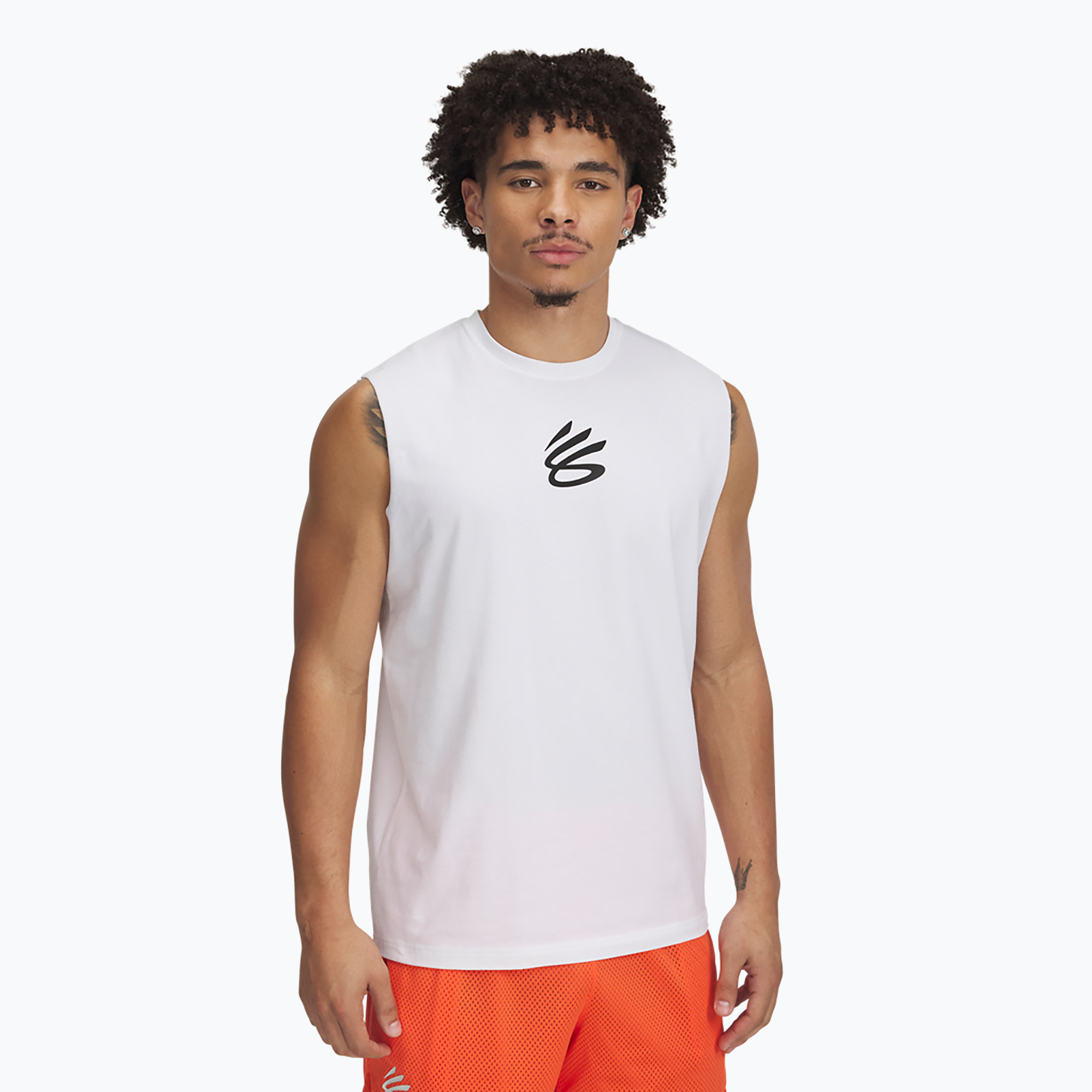 Tricou de baschet pentru bărbați Under Armour Curry Tee white/black (Curry Tee 1390352-001)