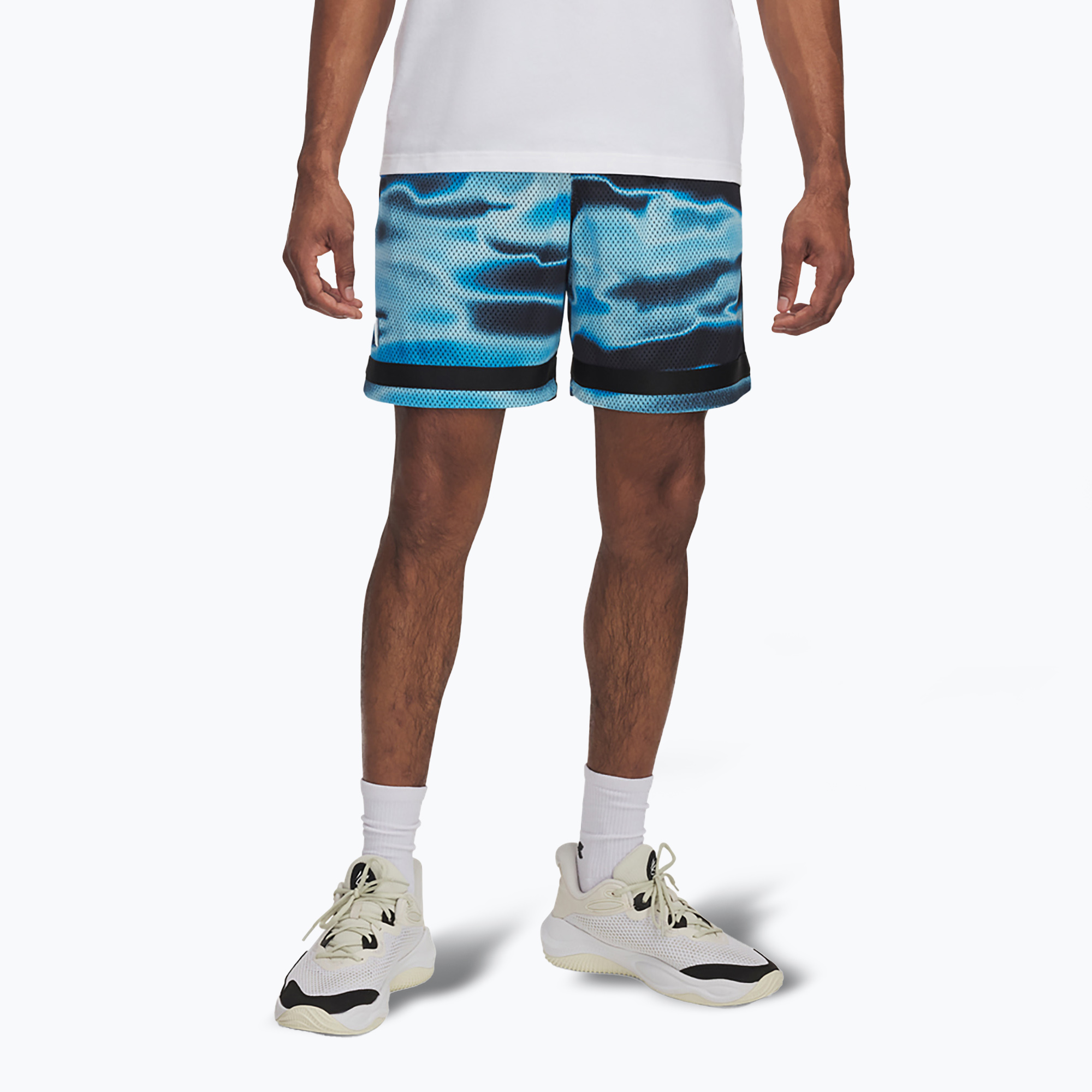Pantaloni scurți de baschet pentru bărbați Under Armour Curry Statement II midnight navy / stream (Curry Statement II 1390349-410)
