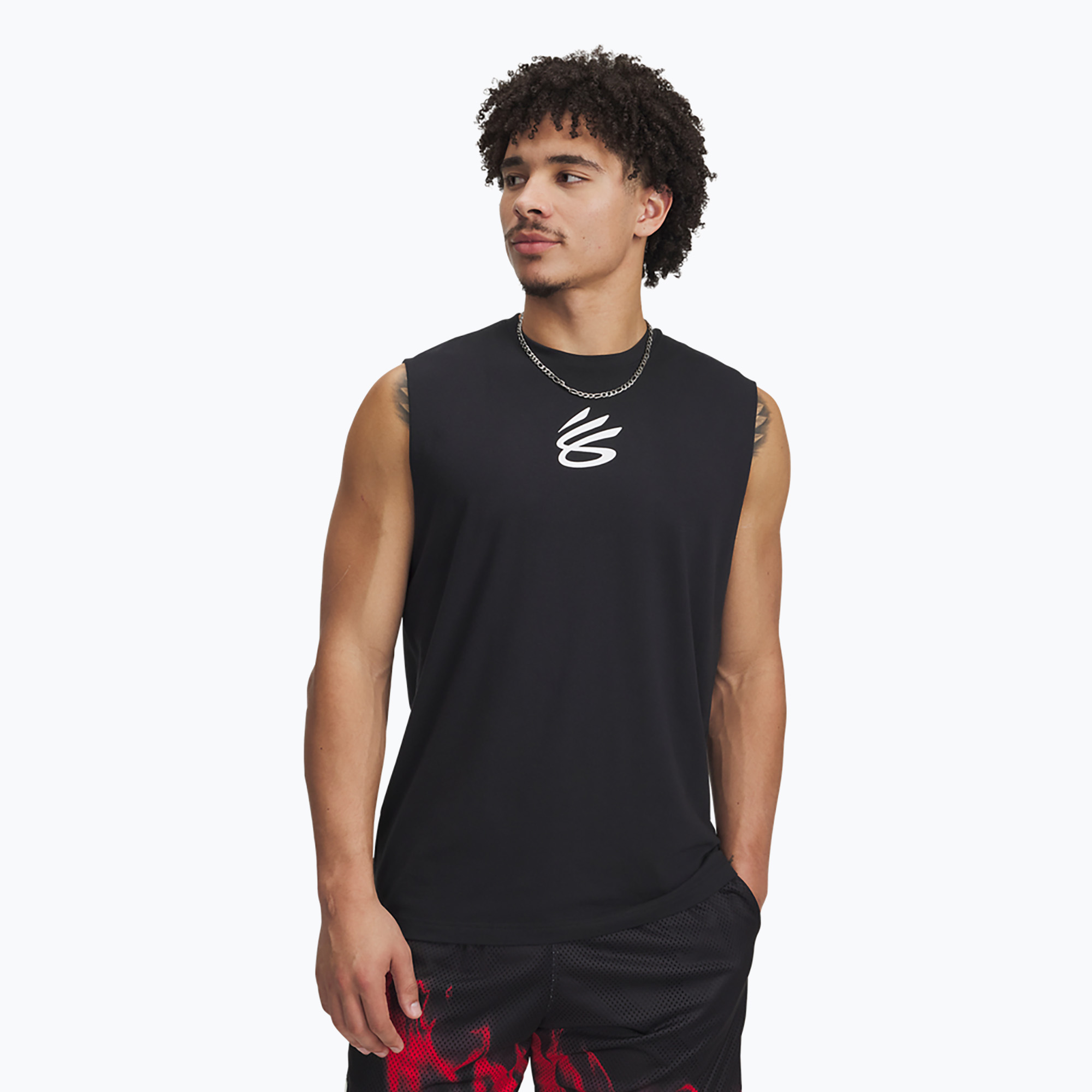 Tricou de baschet pentru bărbați Under Armour Curry Tee black/white (Curry Tee 1390352-001)