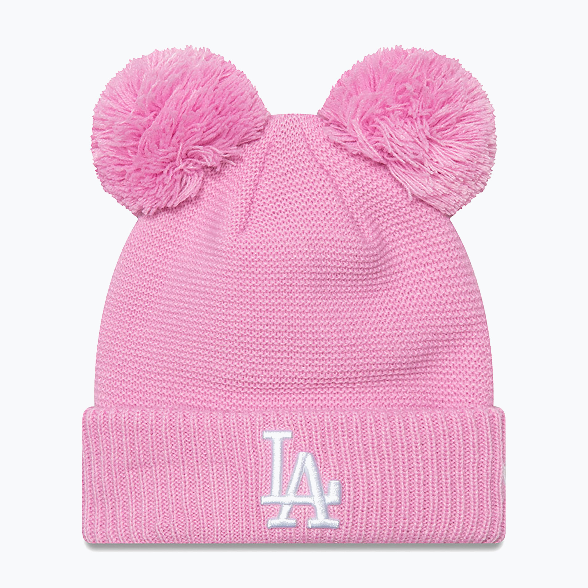 Căciulă de iarnă pentru femei New Era Wmns Double Pom La Dodgers pastel pink (Wmns Double Pom La Dodgers 60565279)