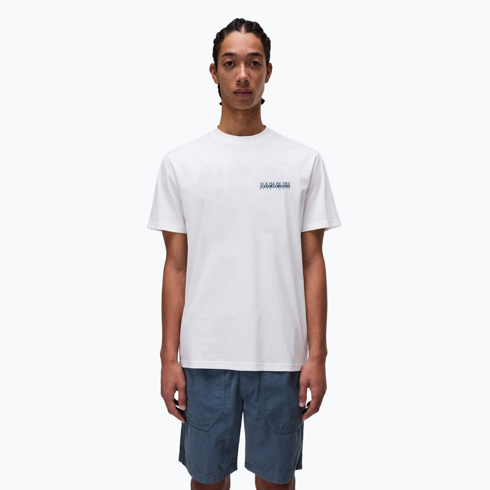 Tricou pentru bărbați Napapijri S-Dati white heron (S-Dati NP0A4IE2-2061)