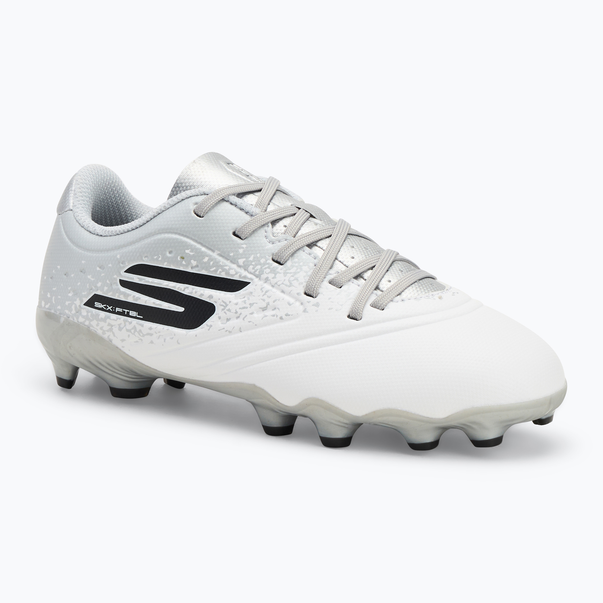 Încălțăminte de fotbal pentru copii SKECHERS Razor 1.5 Td Jr FG white/silver (Razor 1.5 Td Jr FG 252080NWSL)