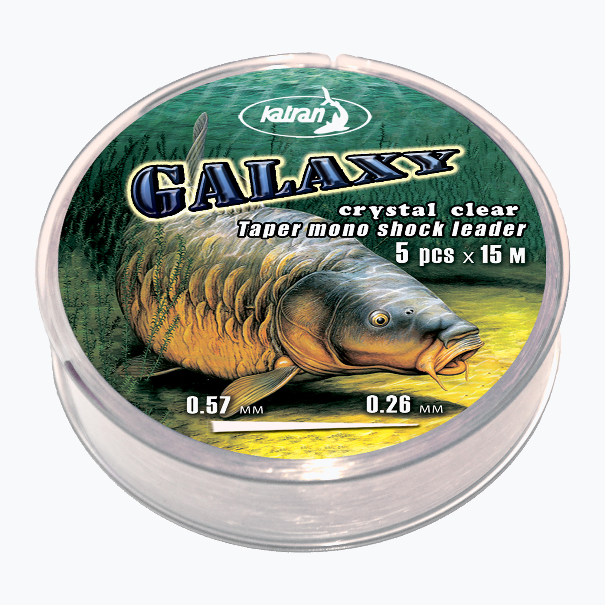 Katran Galaxy Galaxy Taper Mono Shock Leader Clear (Galaxy Taper Mono Shock Leader)