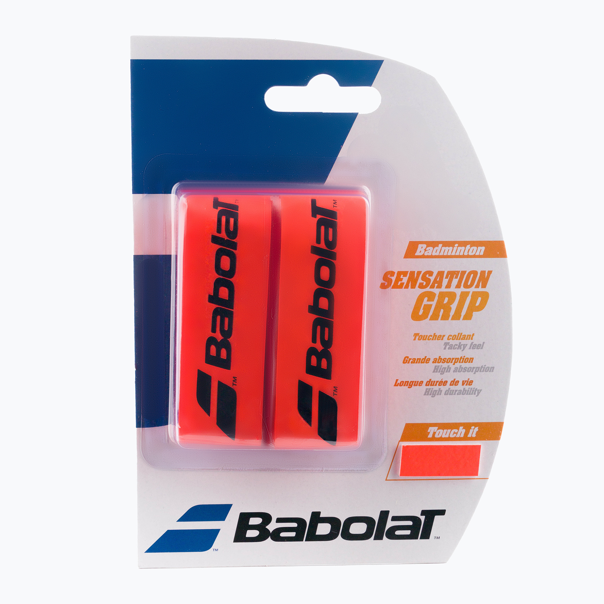 Manșoane pentru rachete de badminton BABOLAT Bad.Grip Sensation x2 roșu 154941 (Grip Sensation 670064)