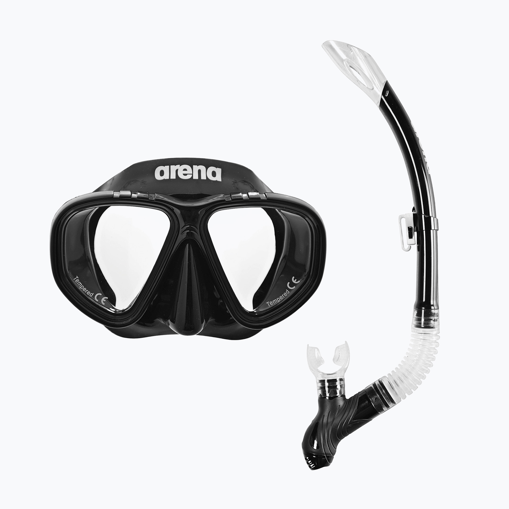 Set de snorkeling pentru copii arena Premium Snorkeling Set Jr black/clear/black (Premium Snorkeling Set Jr 002019/505)