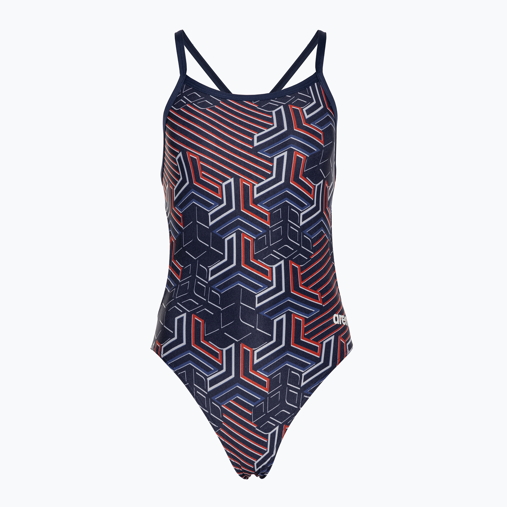 Costum de baie dintr-o singură piesă pentru femei arena Kikko Pro Swimsuit Challenge Back navy/team redwhiteblue
