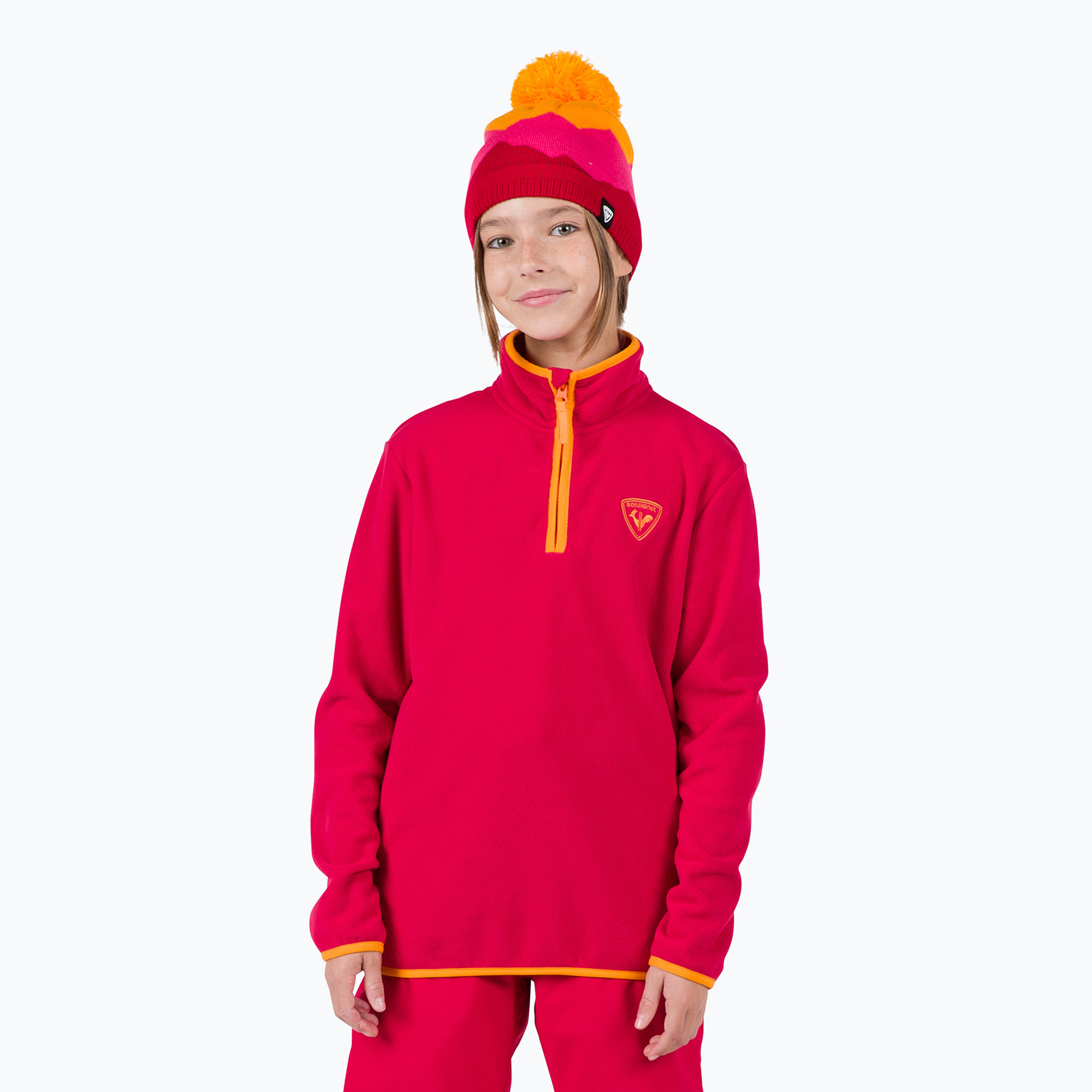 Hanorac pentru copii  Rossignol Jr Strawpile Fleece Fz ruby red (Jr Strawpile Fleece Fz RLNYL05_35M)