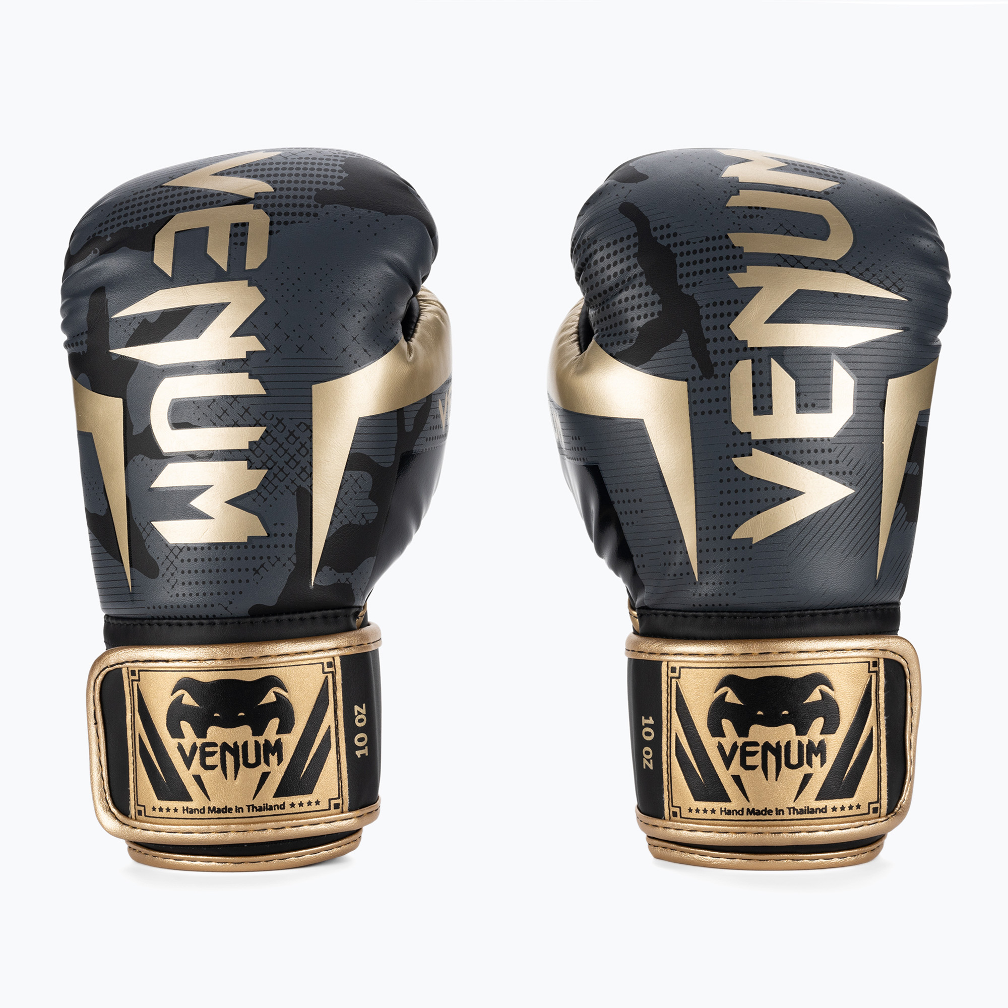 Mănuși de box Venum Elite dark camo/gold