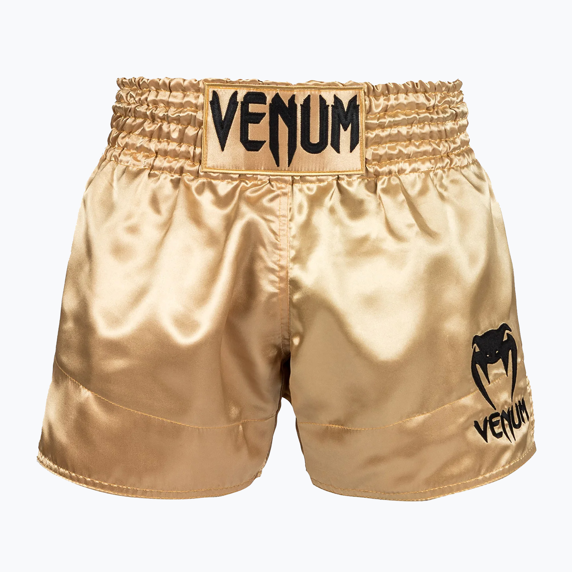 Pantaloni scurți pentru bărbați Venum Classic Muay Thai negru și auriu 03813-449