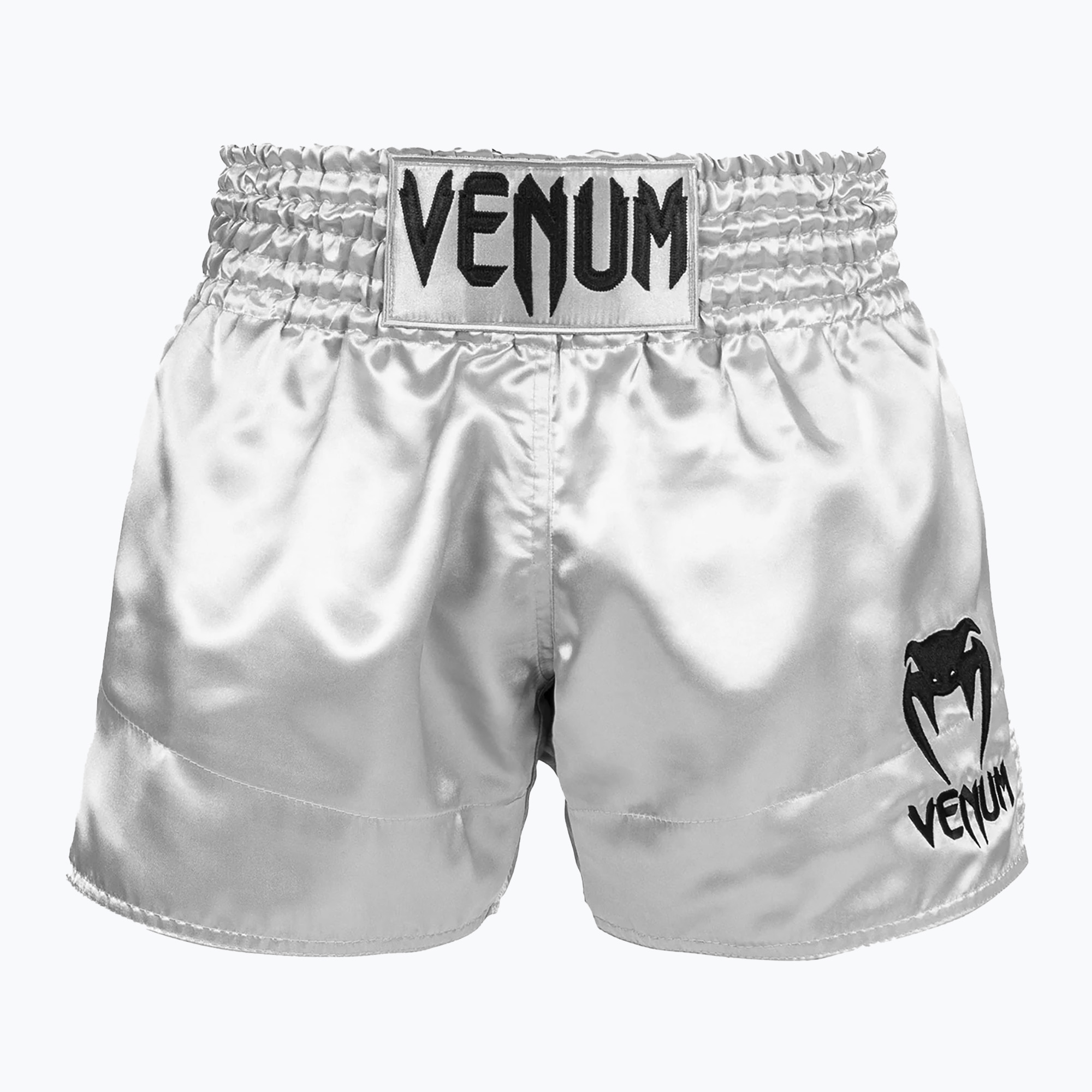Pantaloni scurți pentru bărbați Venum Classic Muay Thai negru și argintiu 03813-451
