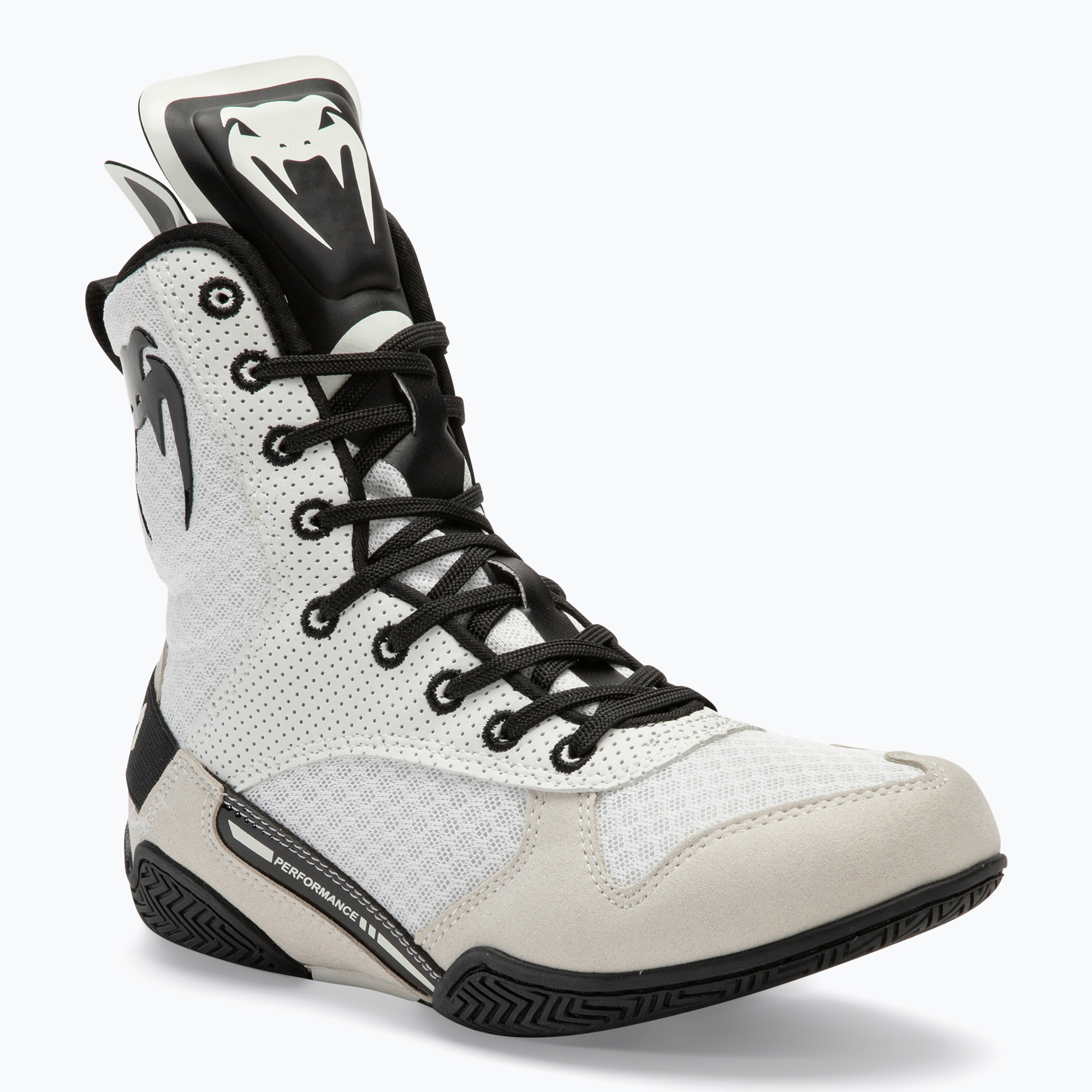 Încălțăminte de box Venum Elite Boxing white/black (Elite Boxing VENUM-03681-210)