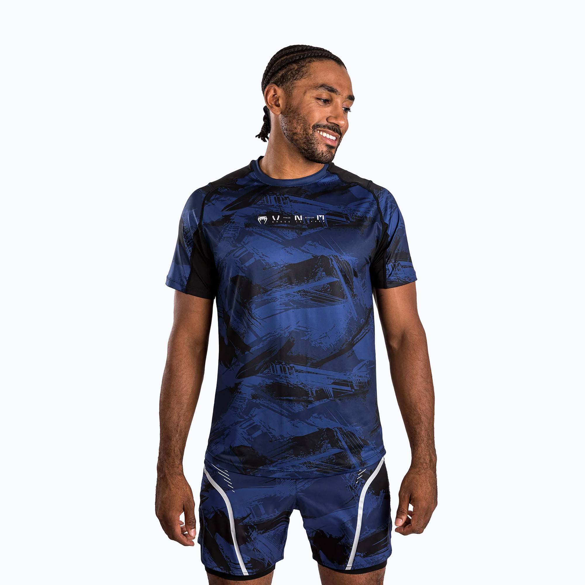 Tricou pentru bărbați Venum Electron 3.0 Dry-Tech navy (Electron 3.0 Dry-Tech VENUM-04543-018)