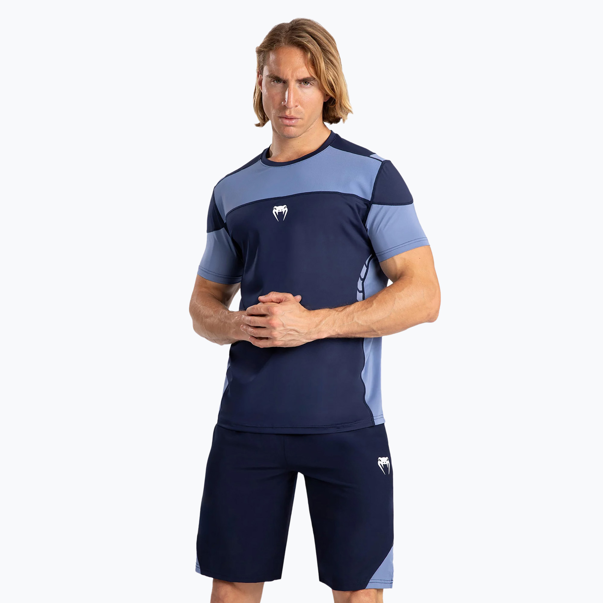 Tricou de antrenament pentru bărbați Venum Tempest Dry-Tech navy blue (Tempest Dry-Tech 05201-464)