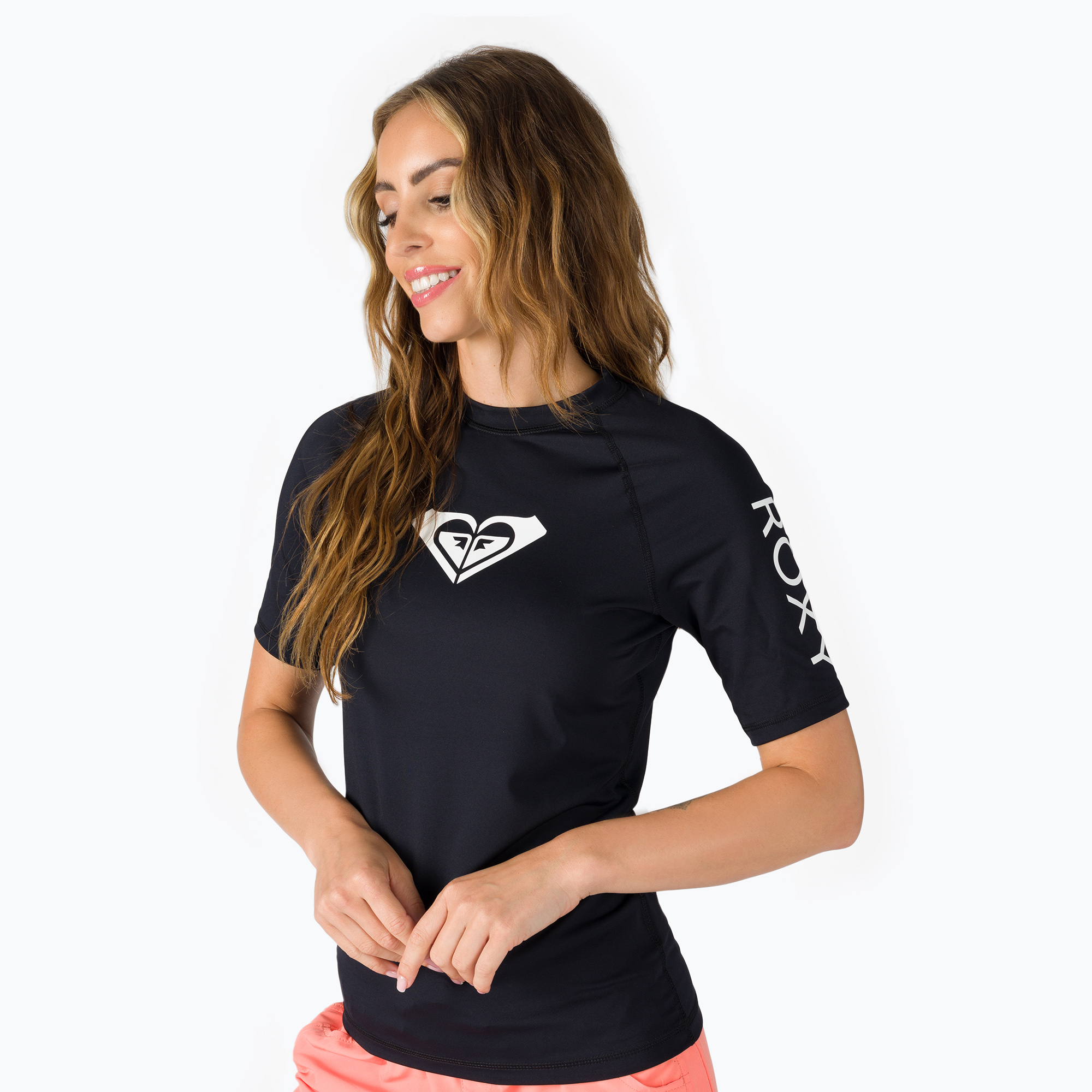 Tricou de înot pentru femei ROXY Whole Hearted 2021 anthracite
