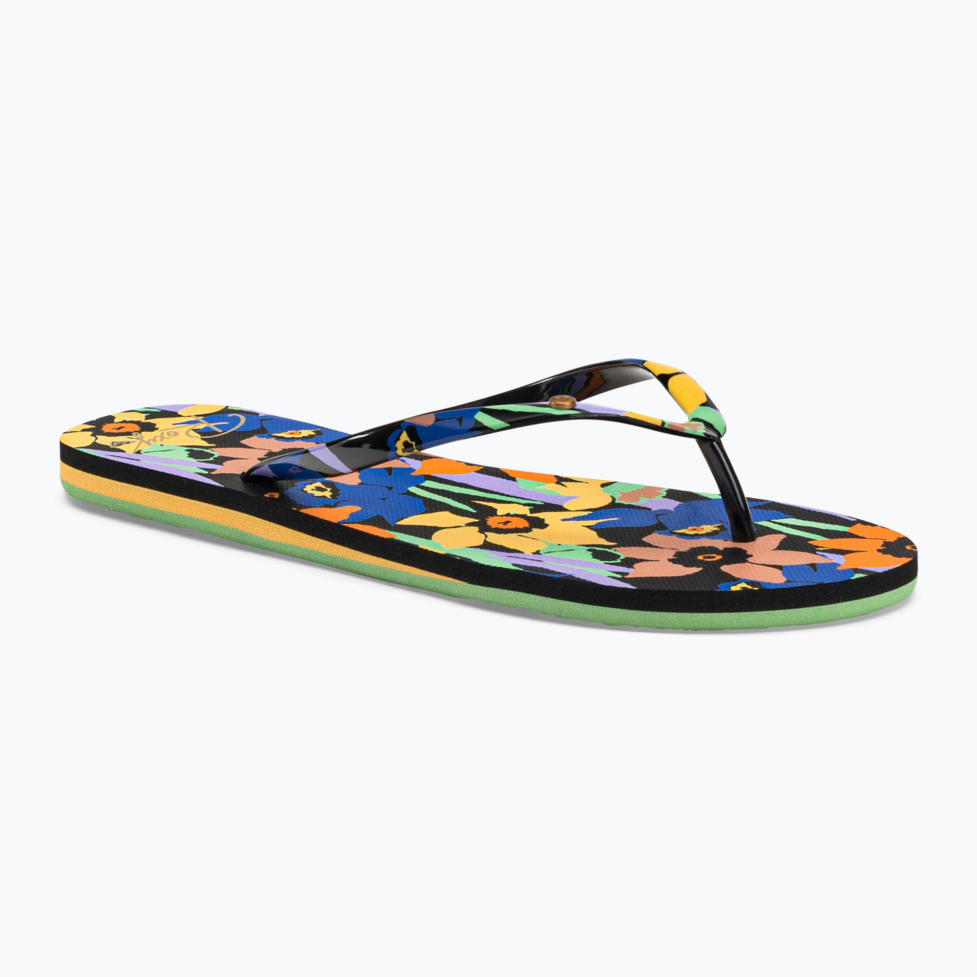 Flip flop pentru femei ROXY Portofino III 2021 black multi (Portofino III ARJL100870-BK6)