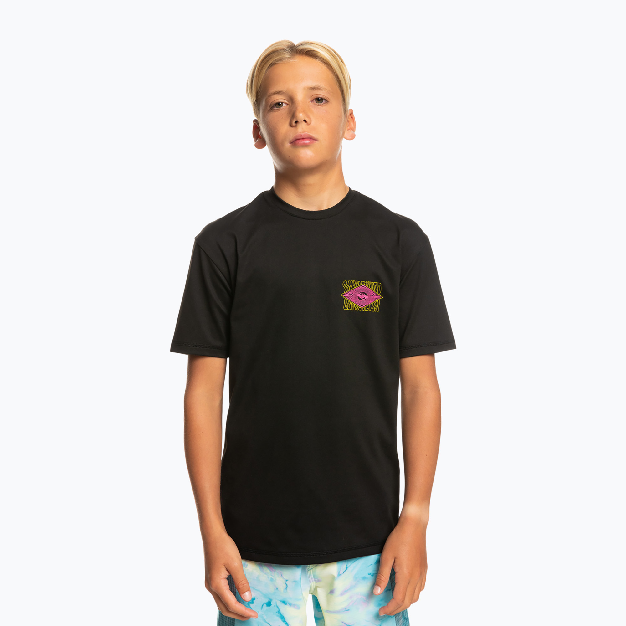 Quiksilver Radical Surf SS Y tricou de înot pentru copii negru