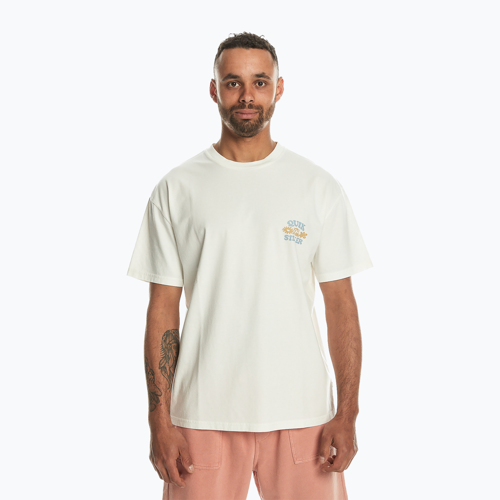 Quiksilver Lifes tricou pentru bărbați Quik oyster alb (Lifes Quik EQYZT07621-TFD0)
