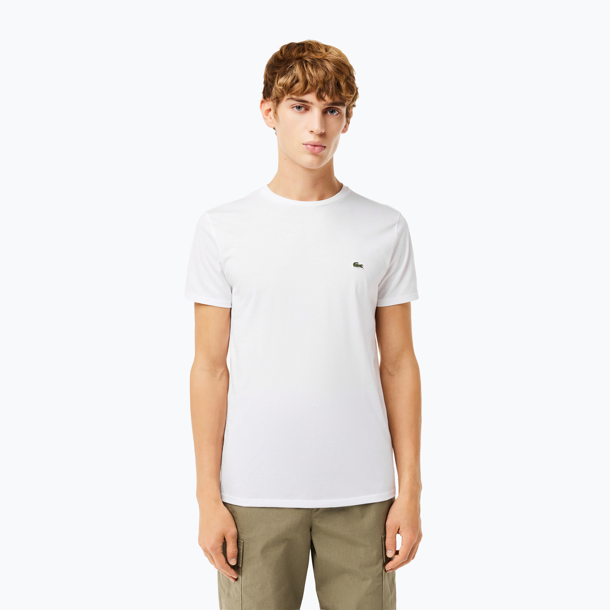 Tricou pentru bărbați Lacoste TH6709 white (TH6709)