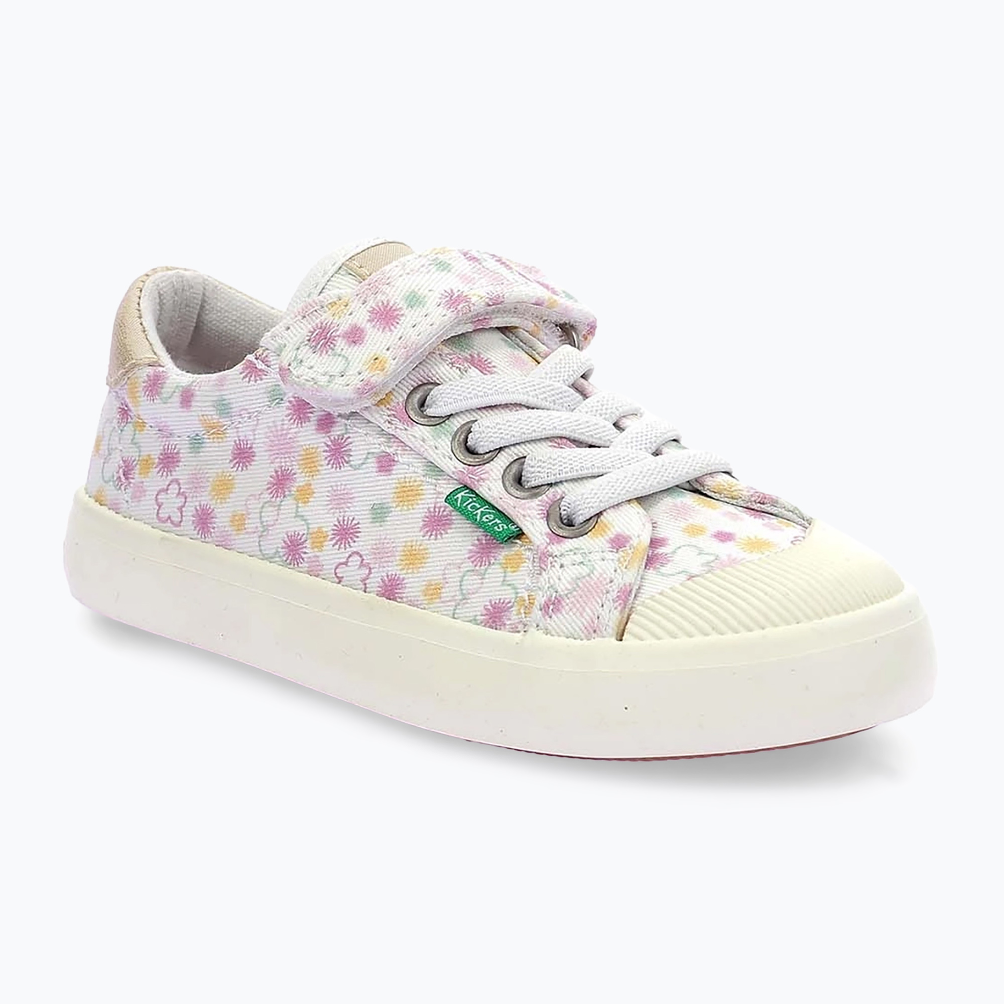 Încălțăminte pentru copii Kickers Kickgoldi white/print festi summer (Kickgoldi 1214073-30-35_24/38)