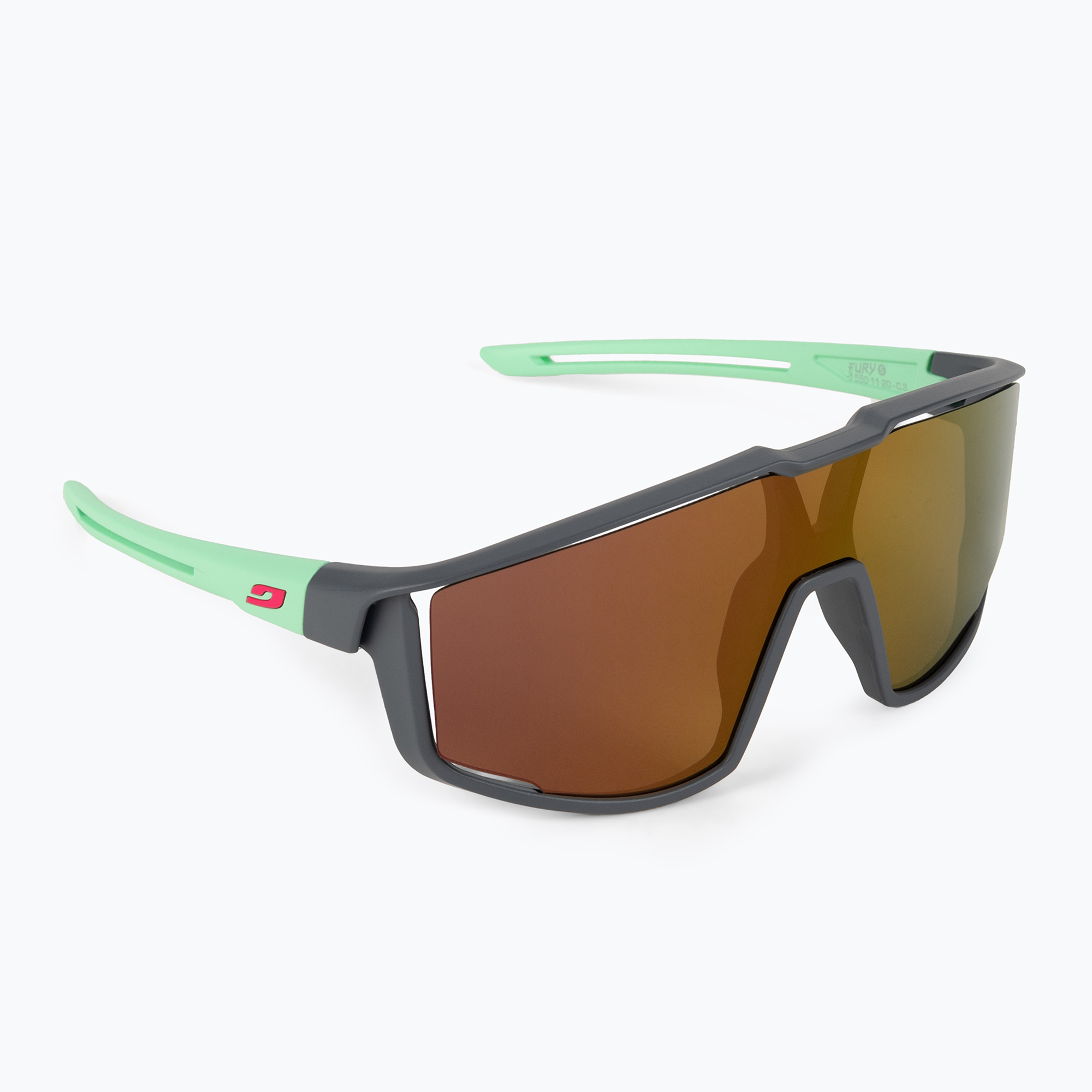 Julbo Fury S Spectron 3 gri mat/mint ochelari de ciclism pentru copii Julbo Fury S Spectron 3 matt gray/mint (Fury S Spectron J5501120)