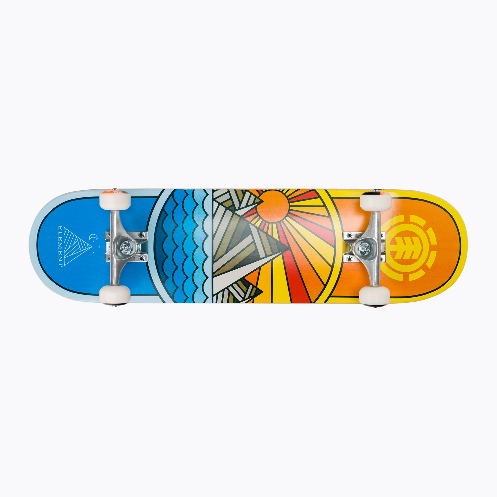 Skateboard clasic Element Rise And Shine albastru-portocaliu 531586856