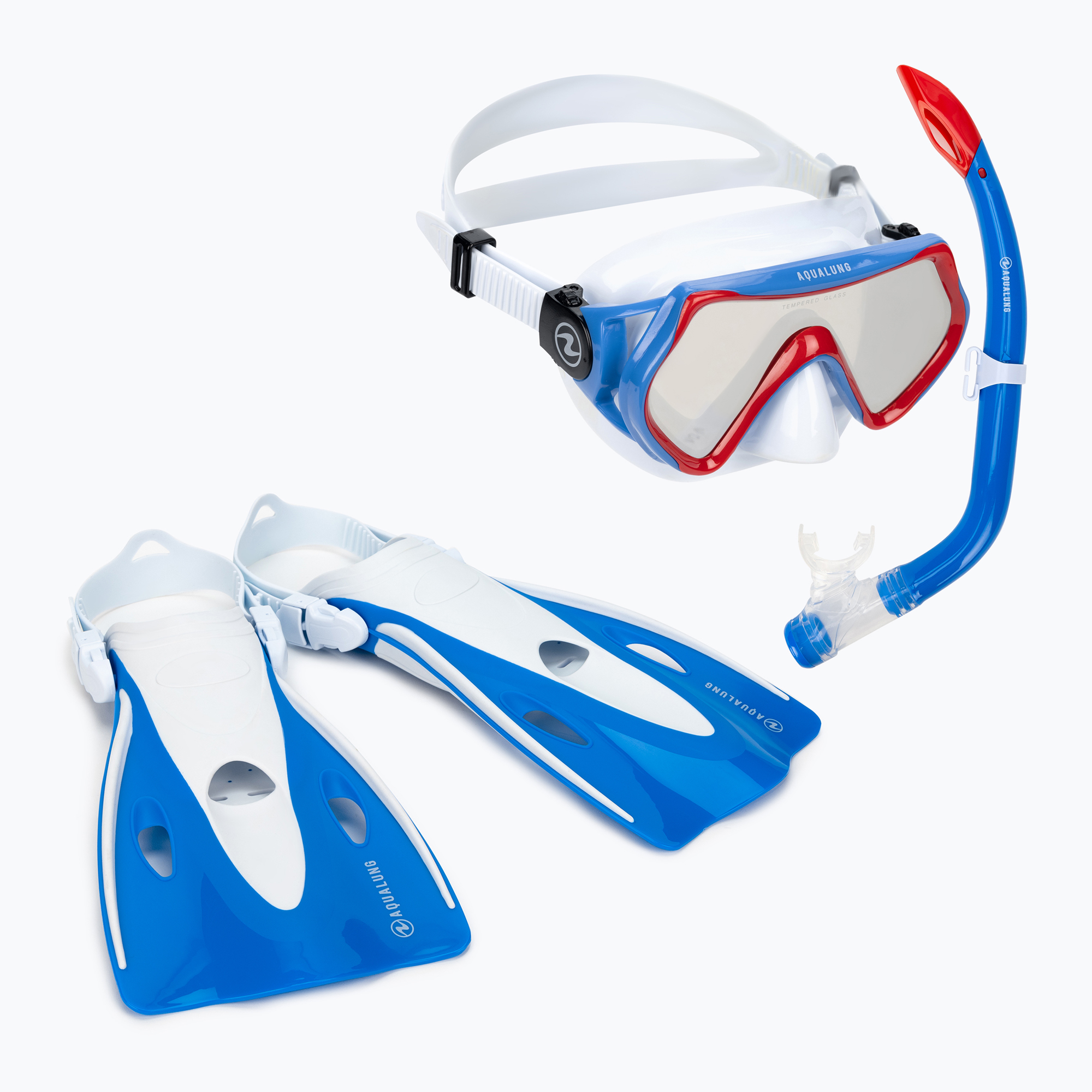 Set de snorkeling pentru copii Aqualung Hero Set alb și albastru SV1160940 (Hero SV1160940)