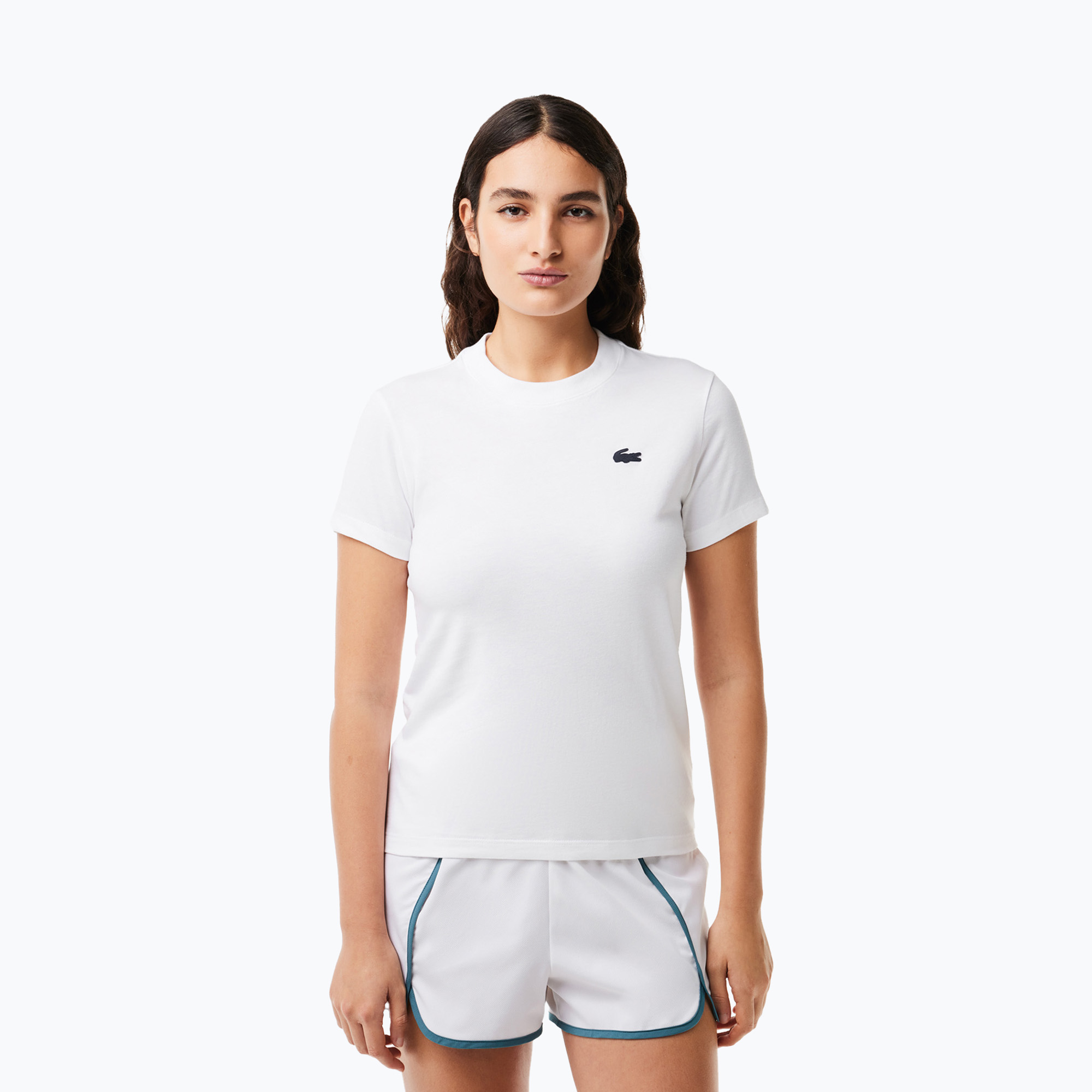 Tricou pentru femei  Lacoste TF9246 white (TF9246)