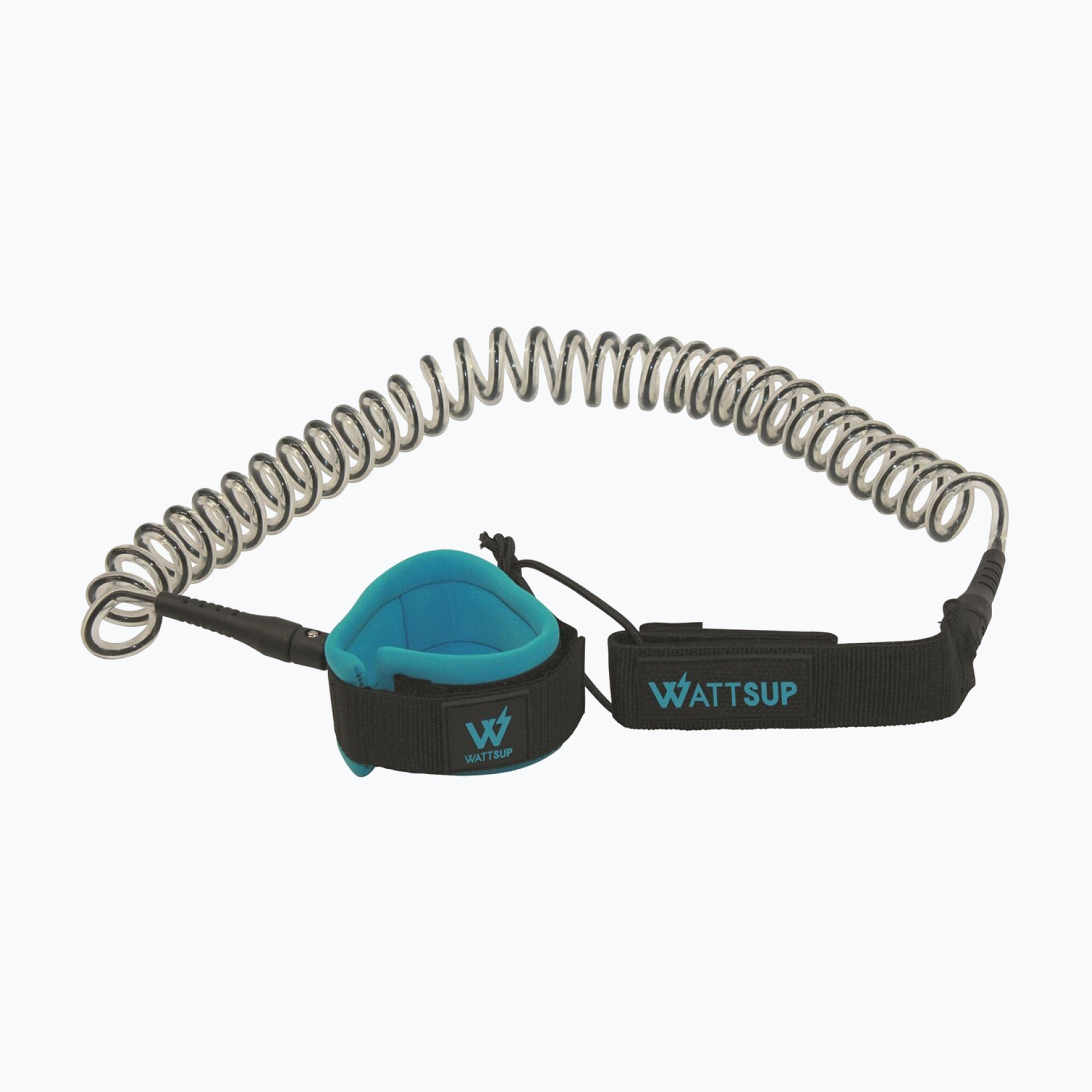 Leash pentru placă SUP WATTSUP Coiled 10' black/blue (Coiled 10' 8mm PB-WLSH10)
