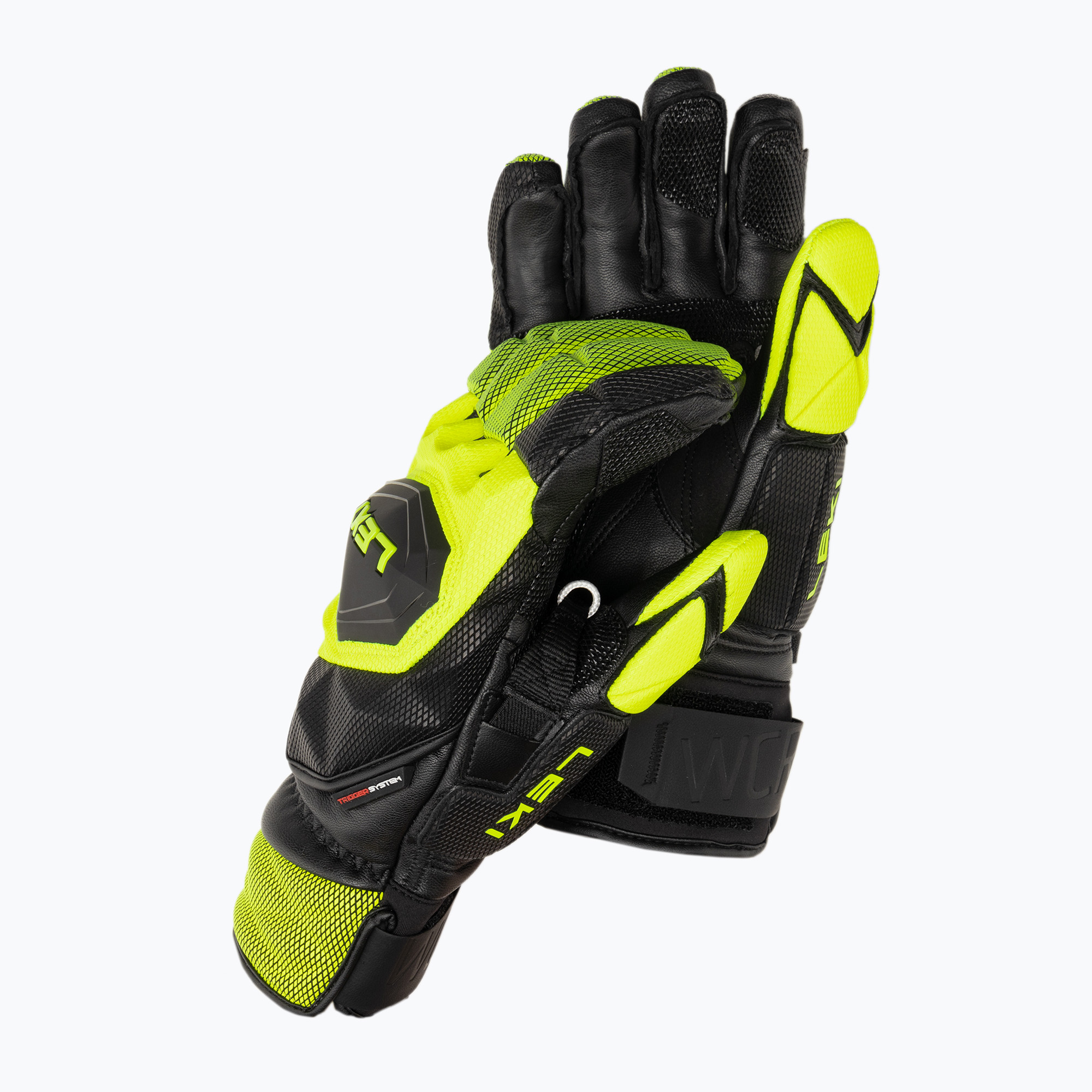 Mănuși de schi pentru bărbați LEKI WCR Venom SL 3D negru gheață/limon
