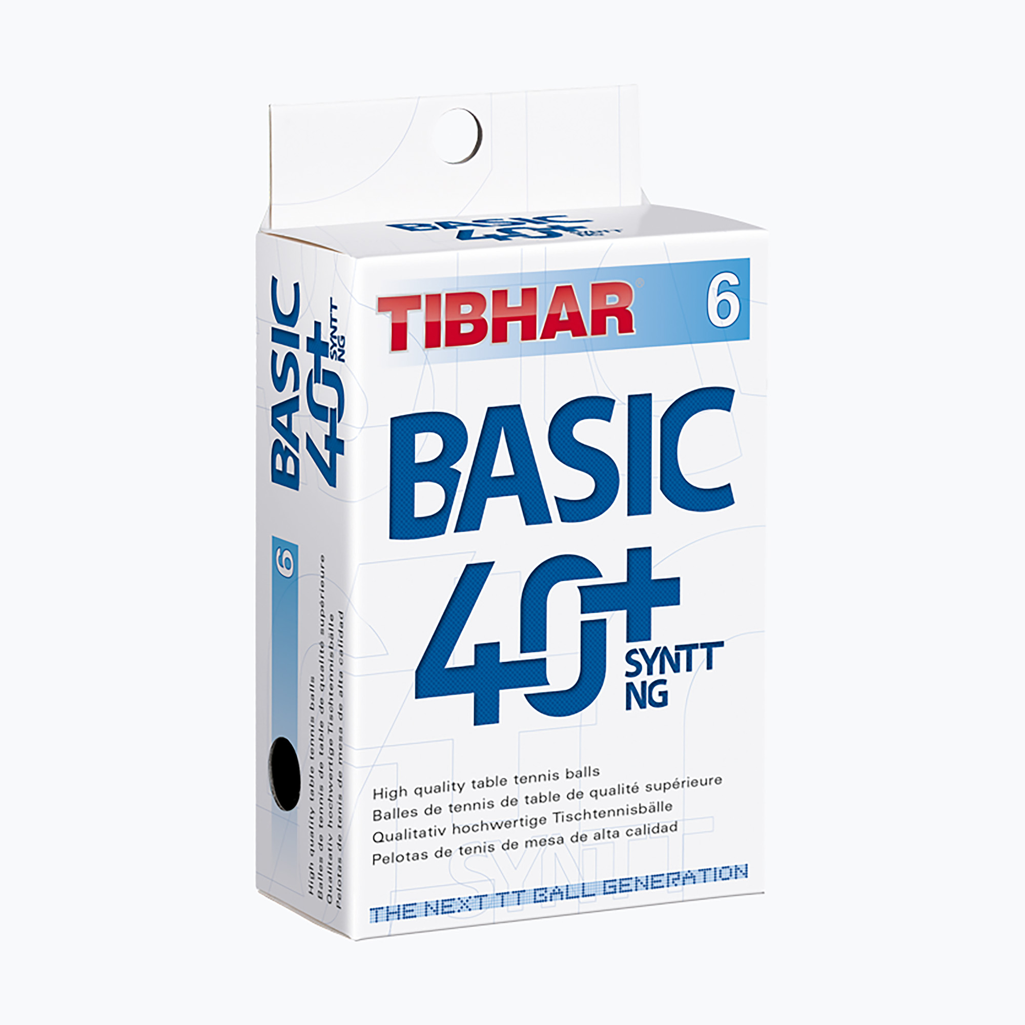 Mingi pentru tenis de masă Tibhar Basic 40+ SYNTT NG 6 buc. white (Basic 40+ SYNTT NG 10906)