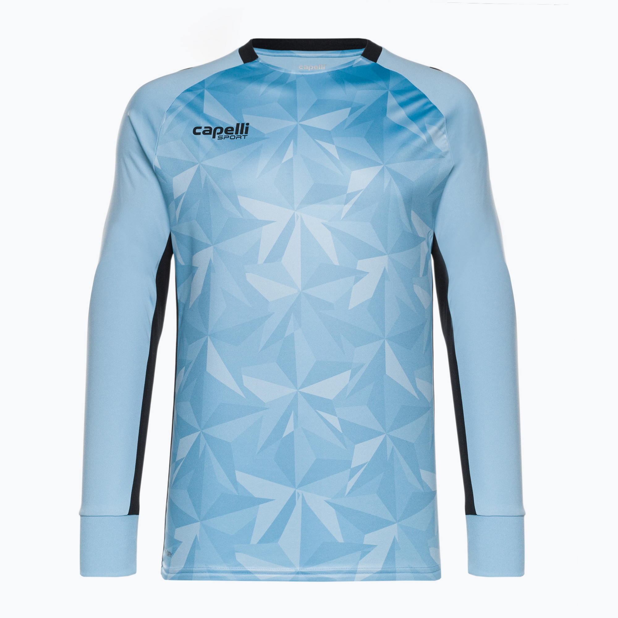 Tricou de fotbal pentru bărbați Capelli Pitch Star Goalkeeper albastru deschis/negru (Pitch Star Goalkeeper AGA-5943)