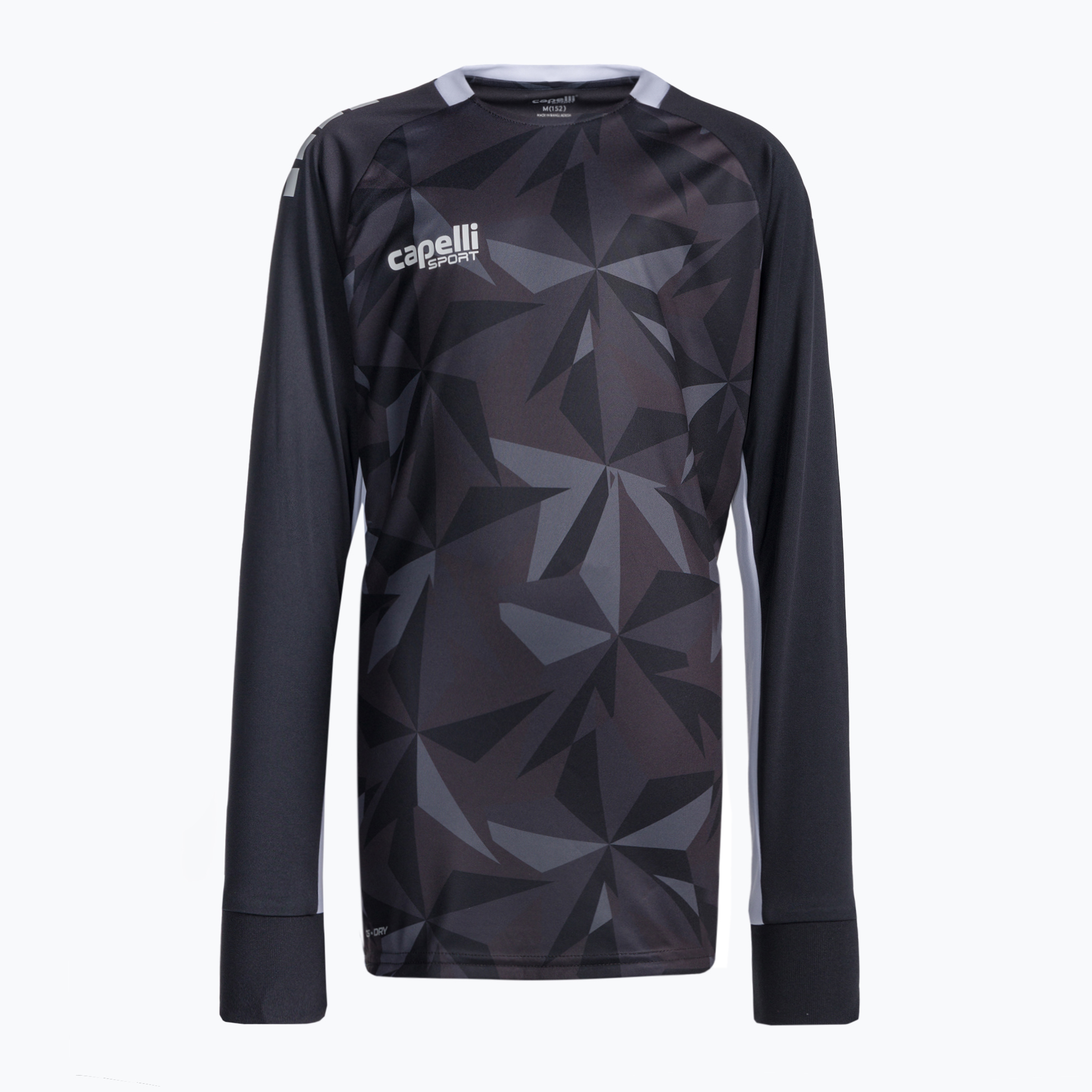 Tricou de fotbal pentru copii Capelli Pitch Star Goalkeeper negru/alb pentru copii (Pitch Star Goalkeeper AGA-5942)