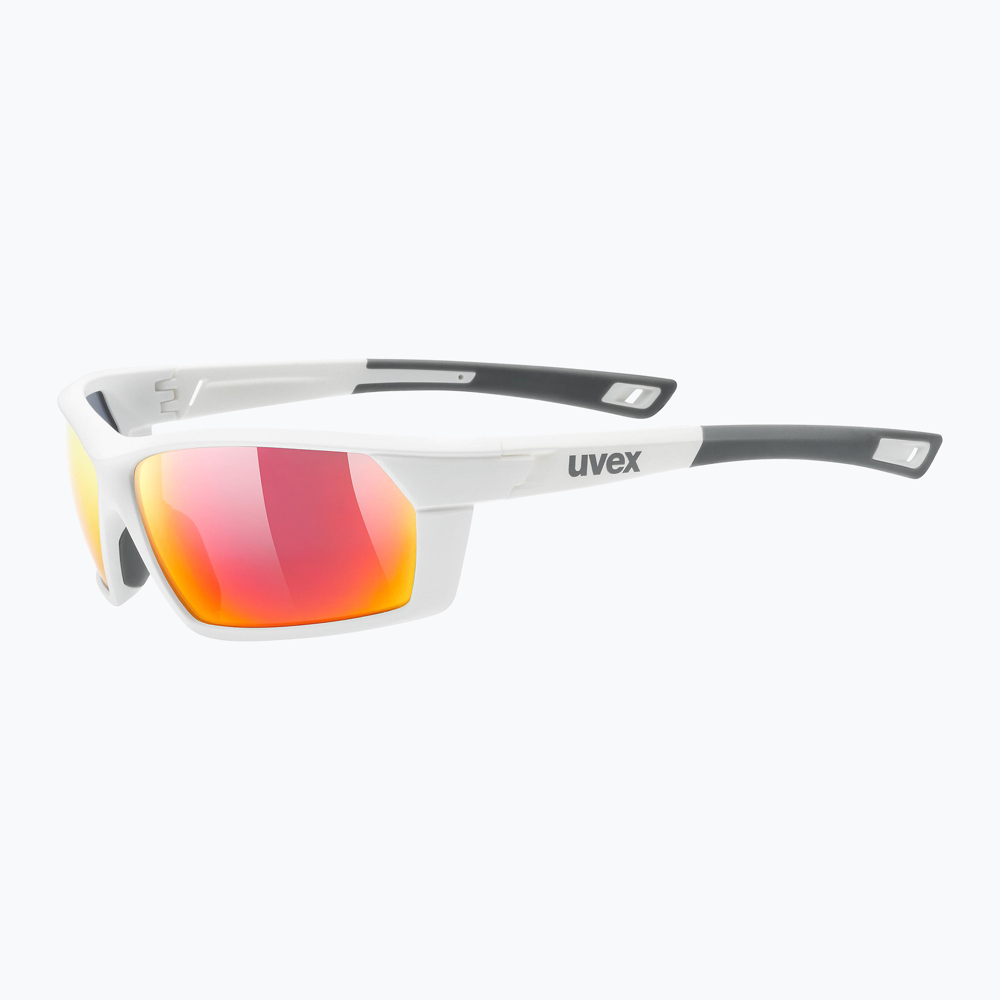 Ochelari de soare UVEX Sportstyle 225 alb mat / roșu oglindă