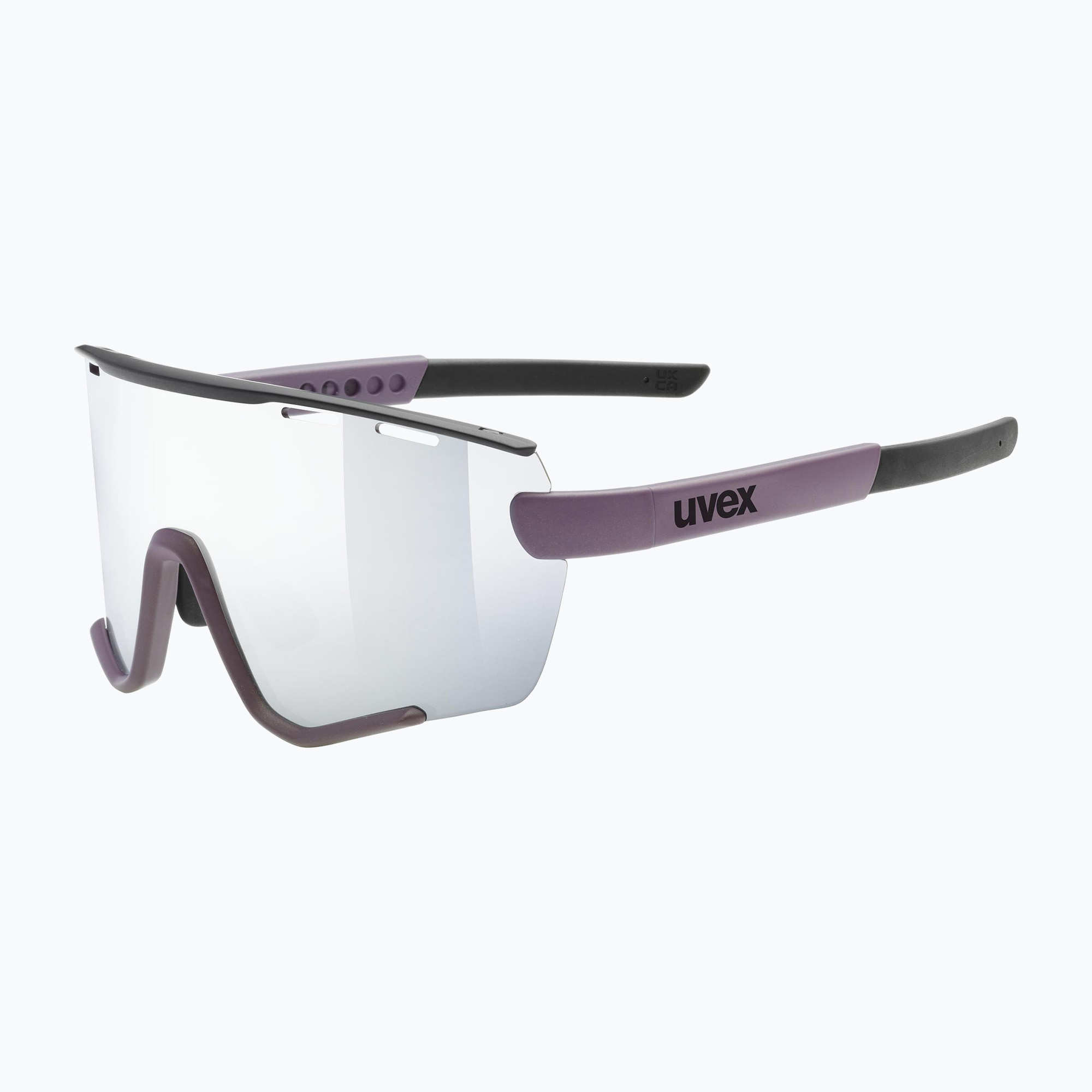 Ochelari de soare UVEX Sportstyle 236 Small Set plum black matt/mirror silver/clear Mărime: OS