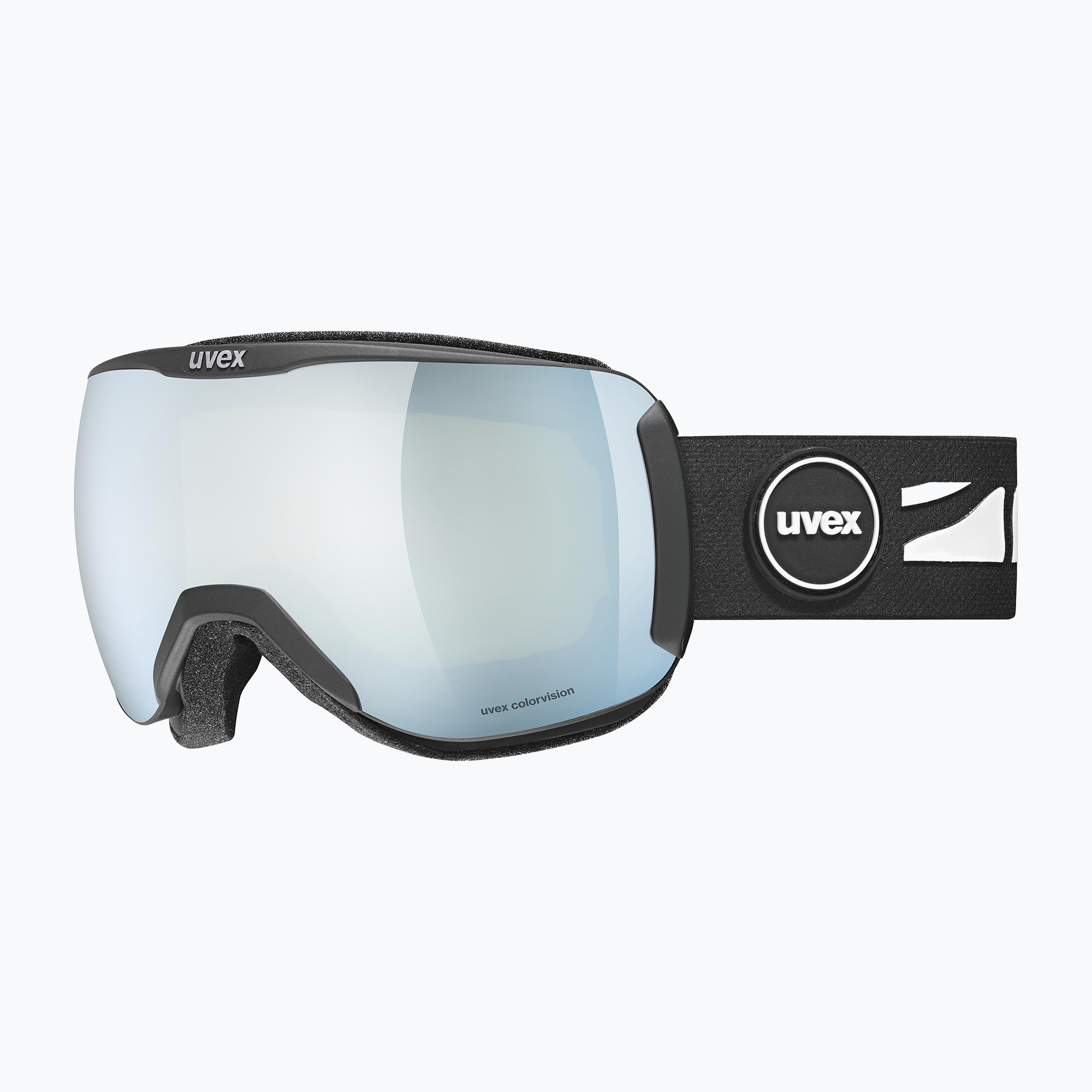 UVEX Downhill 2100 CV ochelari de schi negru mat/alb cu oglindă/verde colorvision