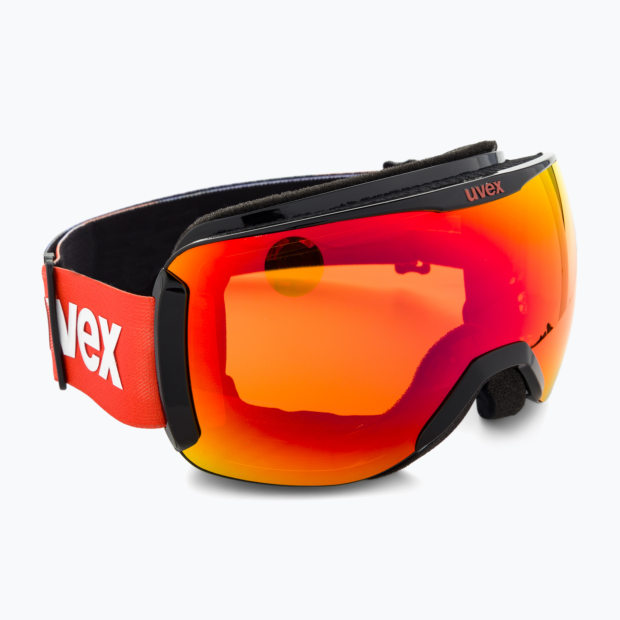 UVEX Downhill 2100 CV S2 ochelari de schi negru lucios/oglindă stacojie/colorvision portocaliu