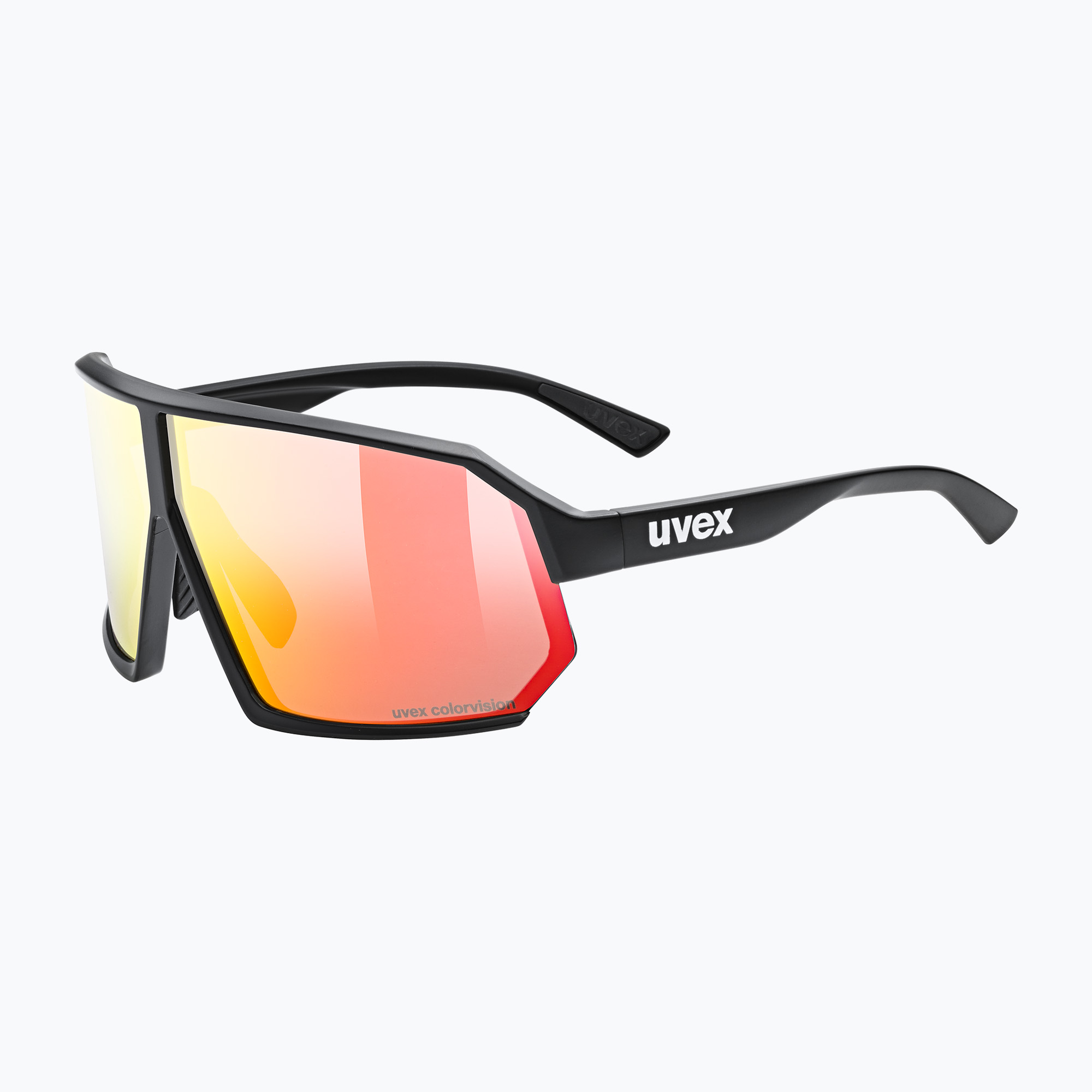 Ochelari de soare UVEX Sportstyle 237 CV black matt/mirror red (Sportstyle 237 CV 53/3/086/2287)