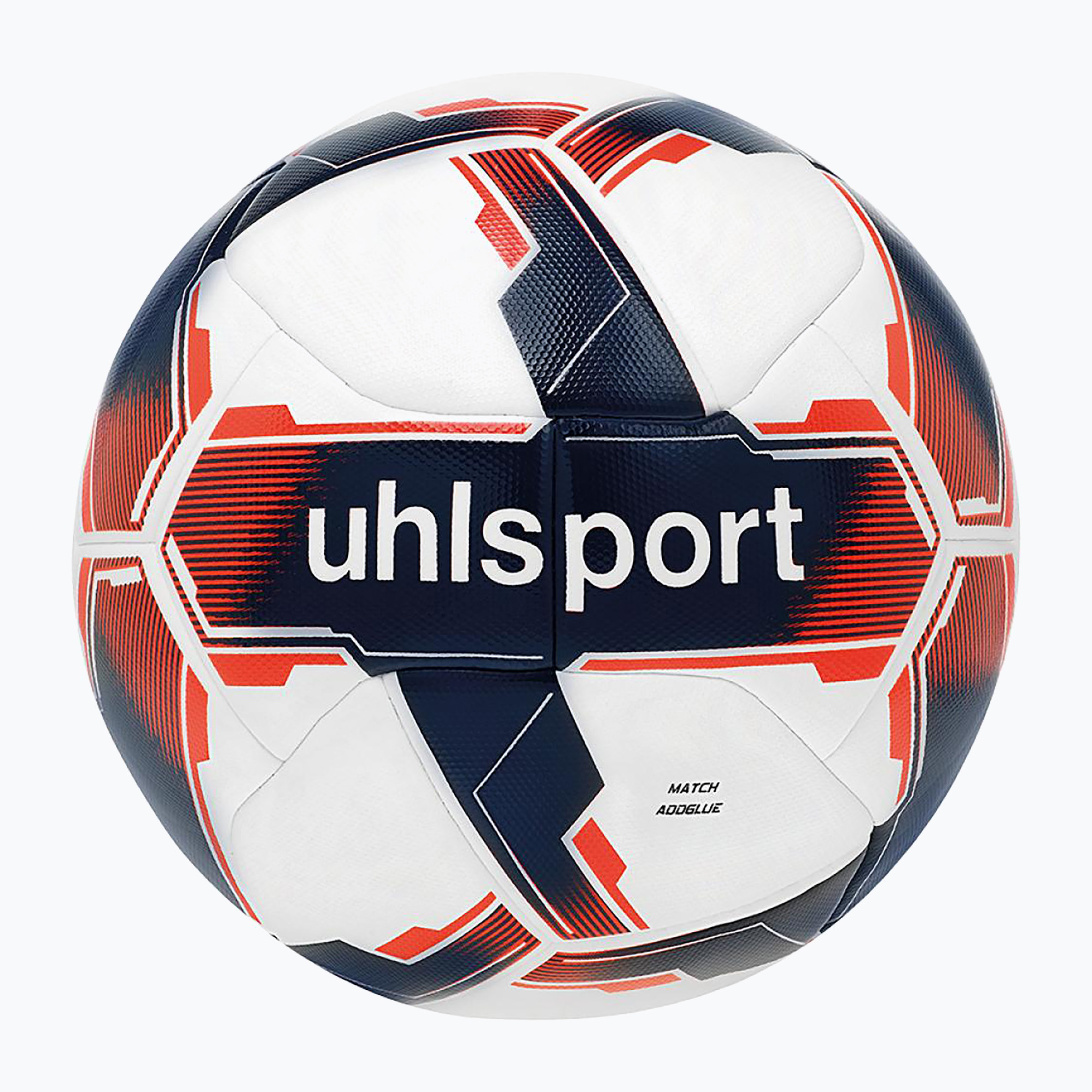 Minge de fotbal  uhlsport Match Addglue white/navy/fluo red rozmiar 5