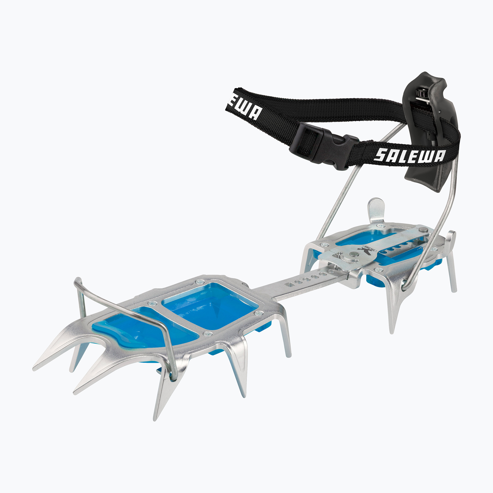 Crampoane automate Salewa Alpinist Alu Step-In steel/blue (Alpinist Alu Step-In 00-0000000813)