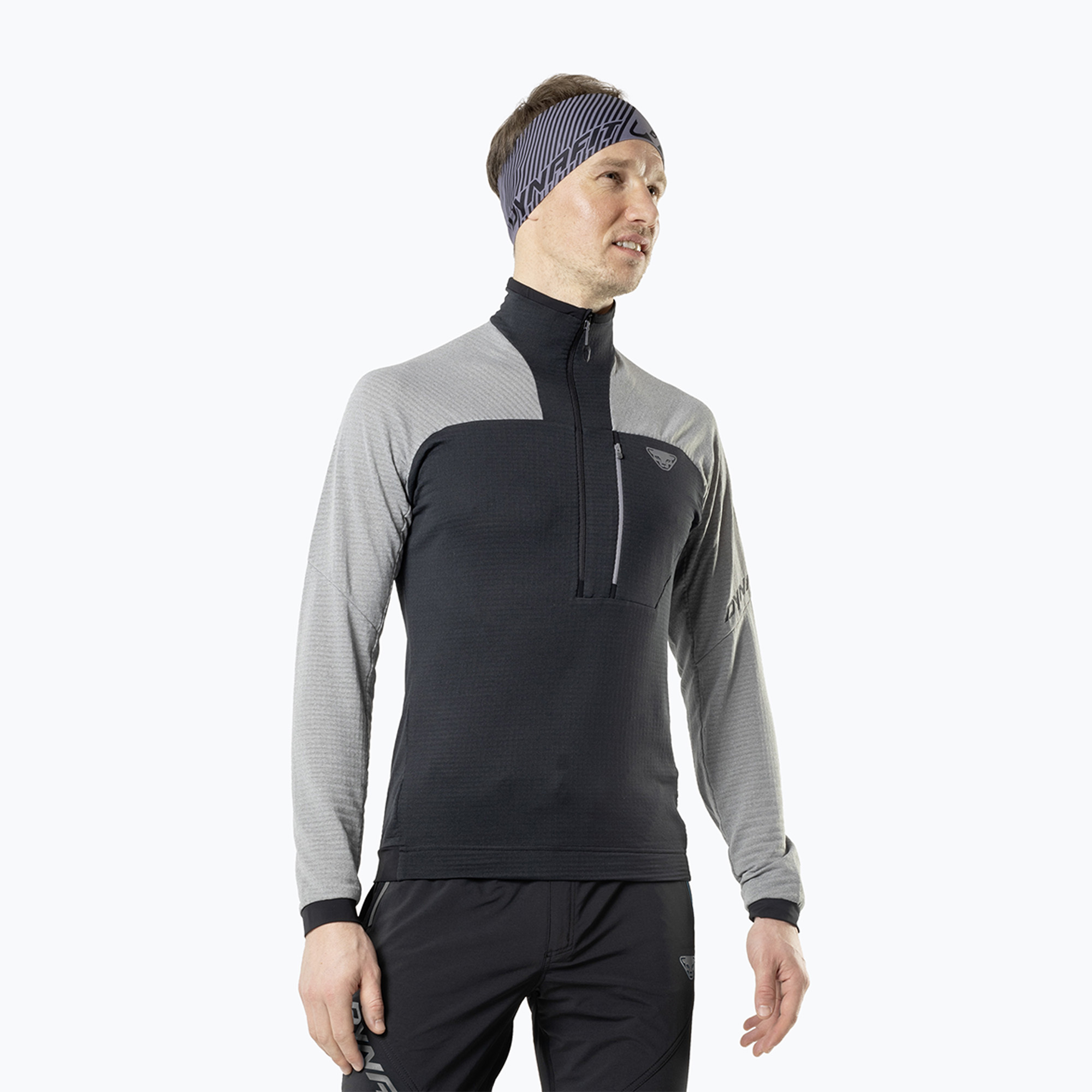 Jachetă de schi pentru bărbați DYNAFIT Speed PTC 1/2 Zip gri-negru 08-0000071498 (Speed PTC 1/2 Zip 08-0000071498)