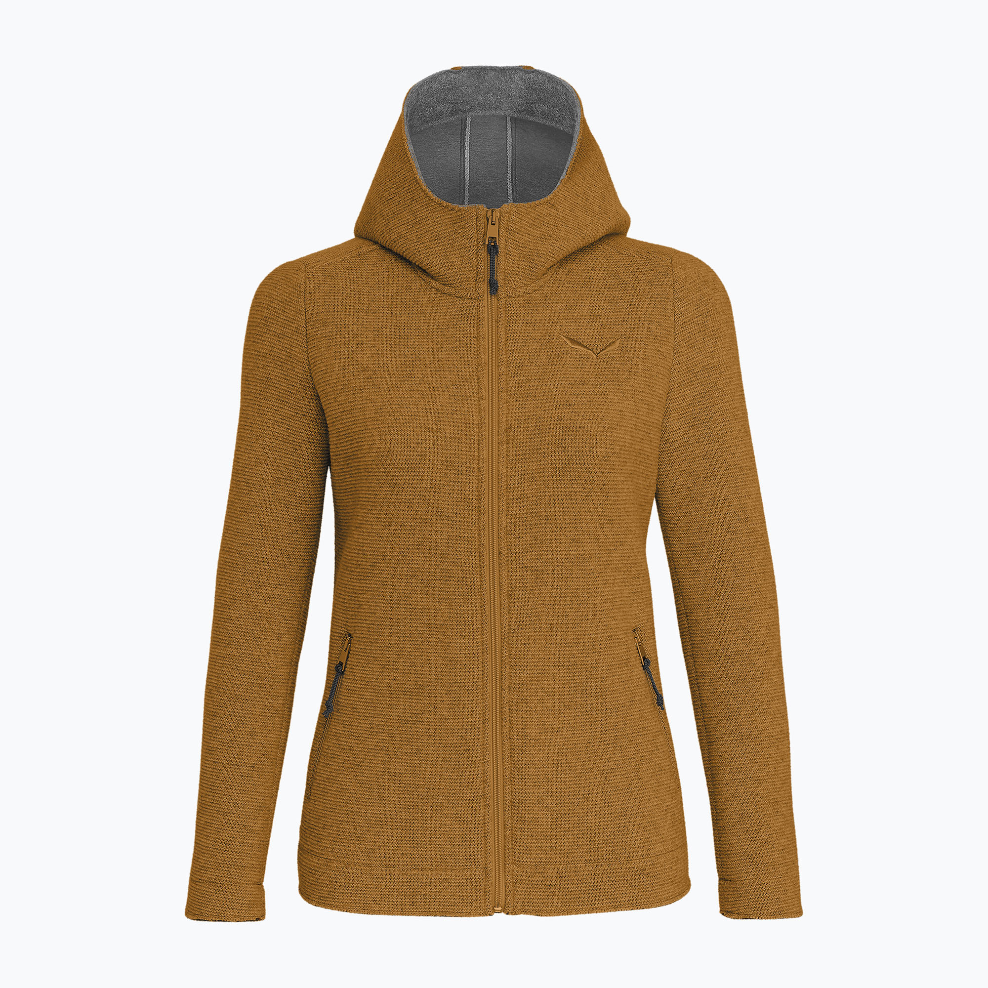 Bluză de trekking pentru femei Salewa Sarner 2L Wool Fz Hoody golden brown (Sarner 2L Wool Fz Hoody 00-0000026163)