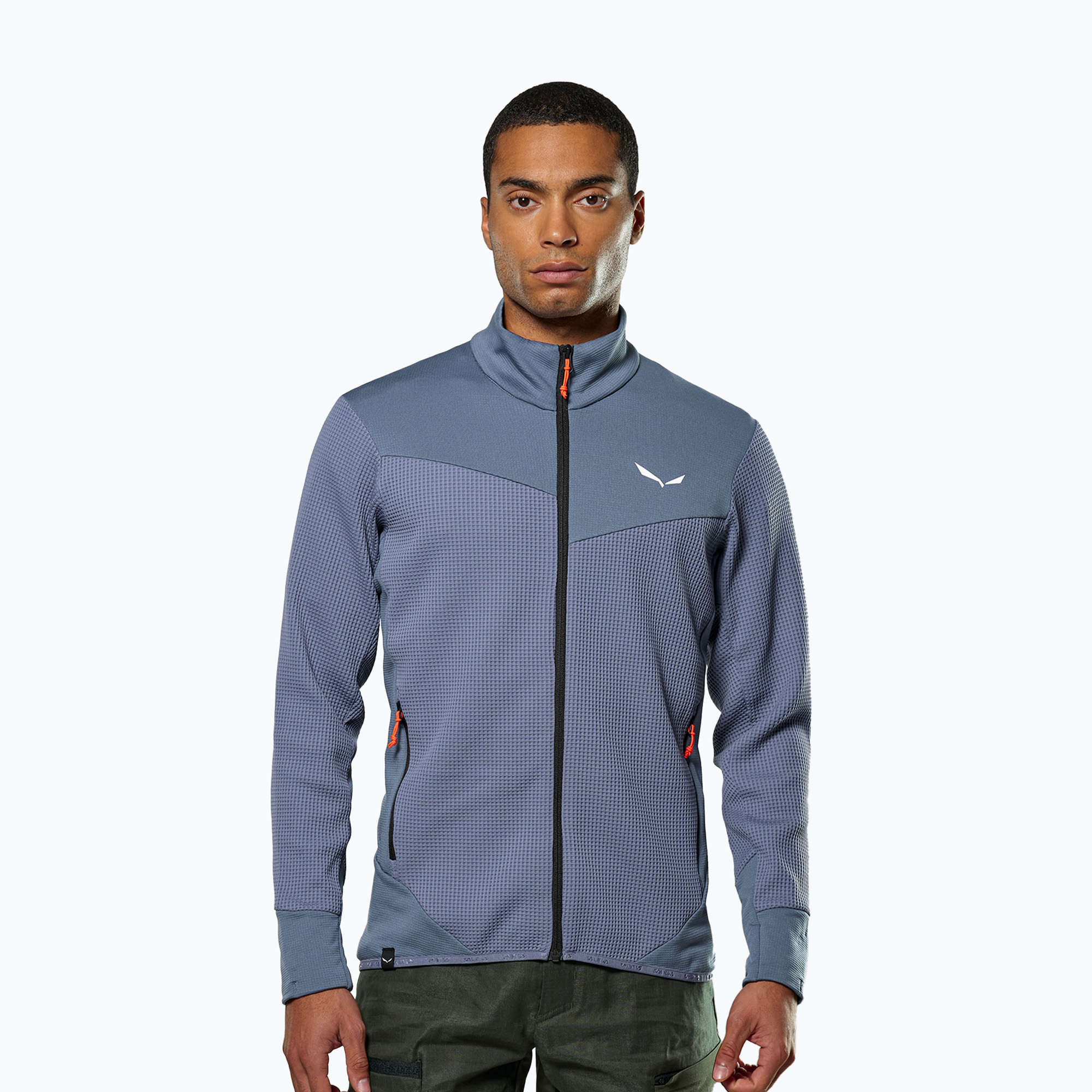 Bluză de trekking pentru bărbați Salewa Puez Waffle Hyb PL HD java blue (Puez Waffle Hyb PL HD 00-0000028849)