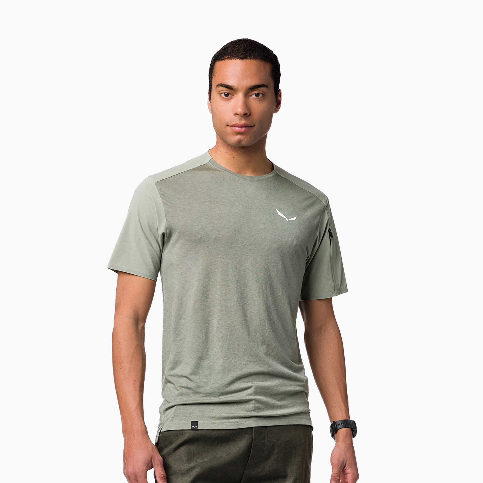 Tricou de trekking pentru bărbați Salewa Puez Am Hyb shadow