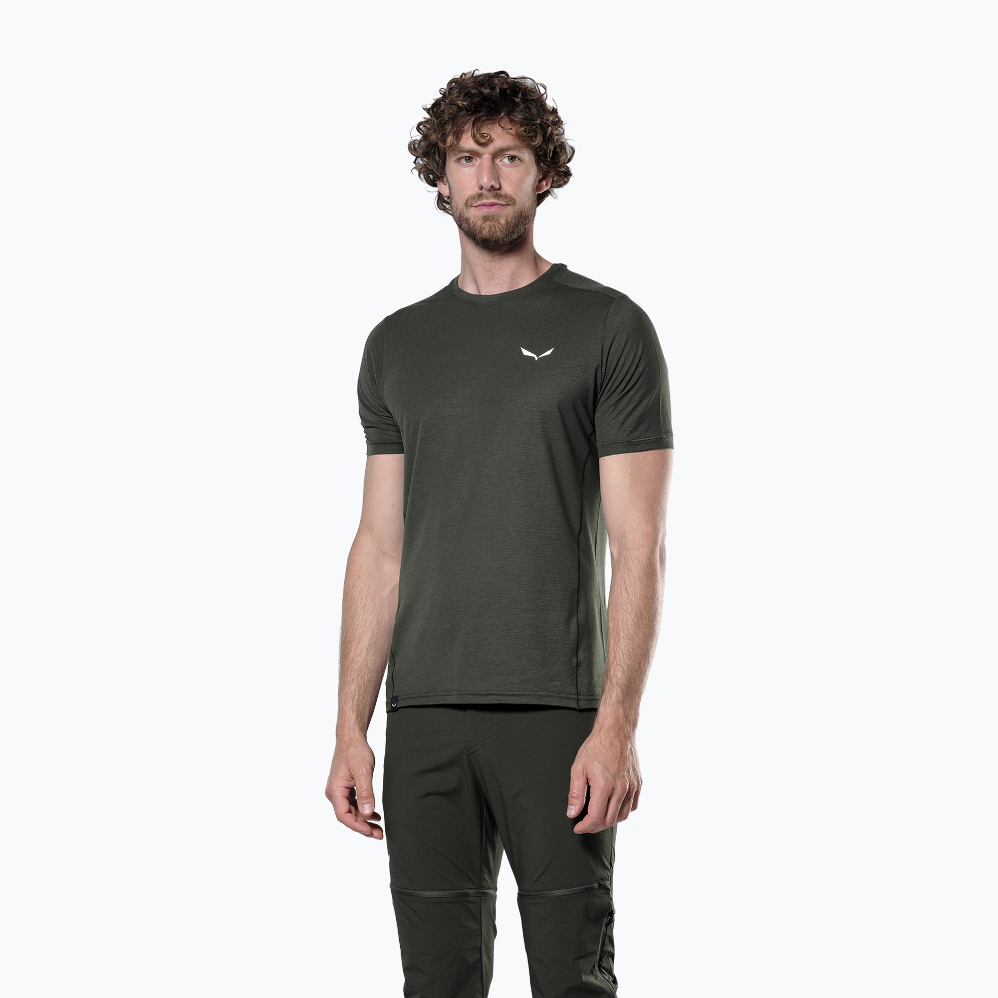 Salewa Puez Dry cămașă de trekking pentru bărbați dark olive
