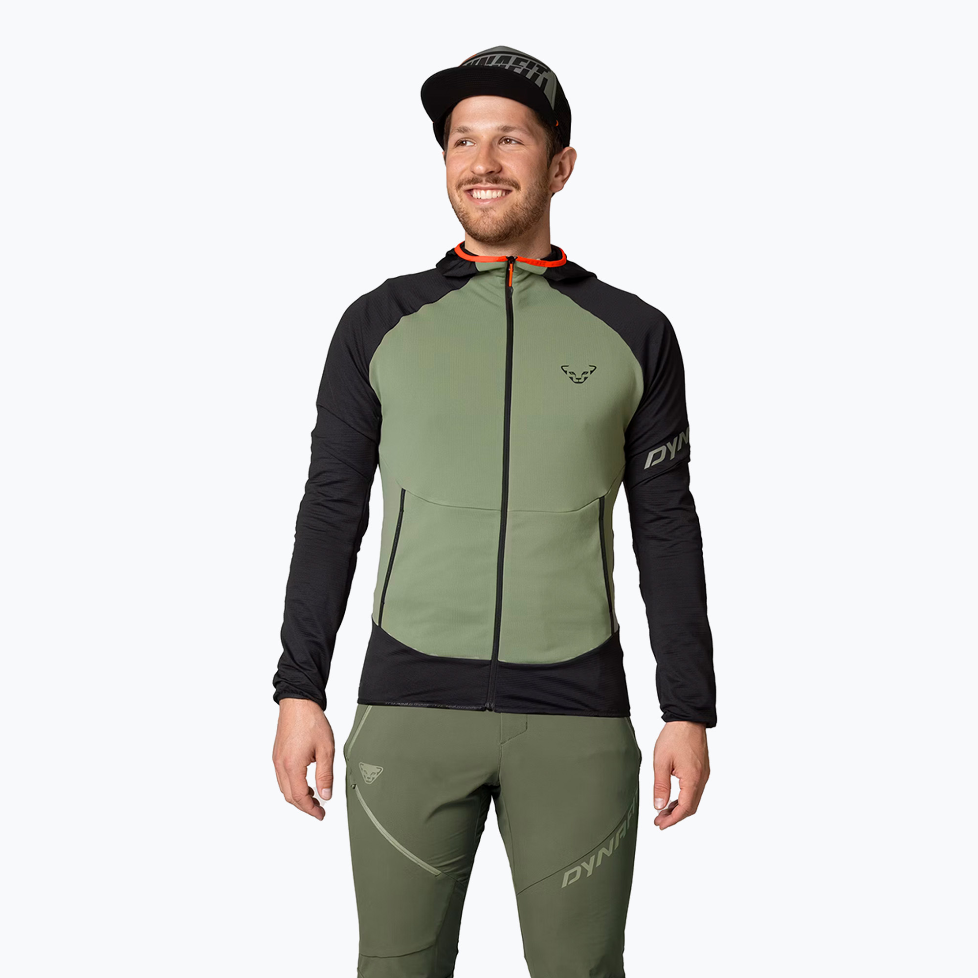 DYNAFIT Transalper Light Polartec Hanorac pentru bărbați negru out Sage trekking hanorac (Transalper Light Polartec Hoody 08-0000071176)