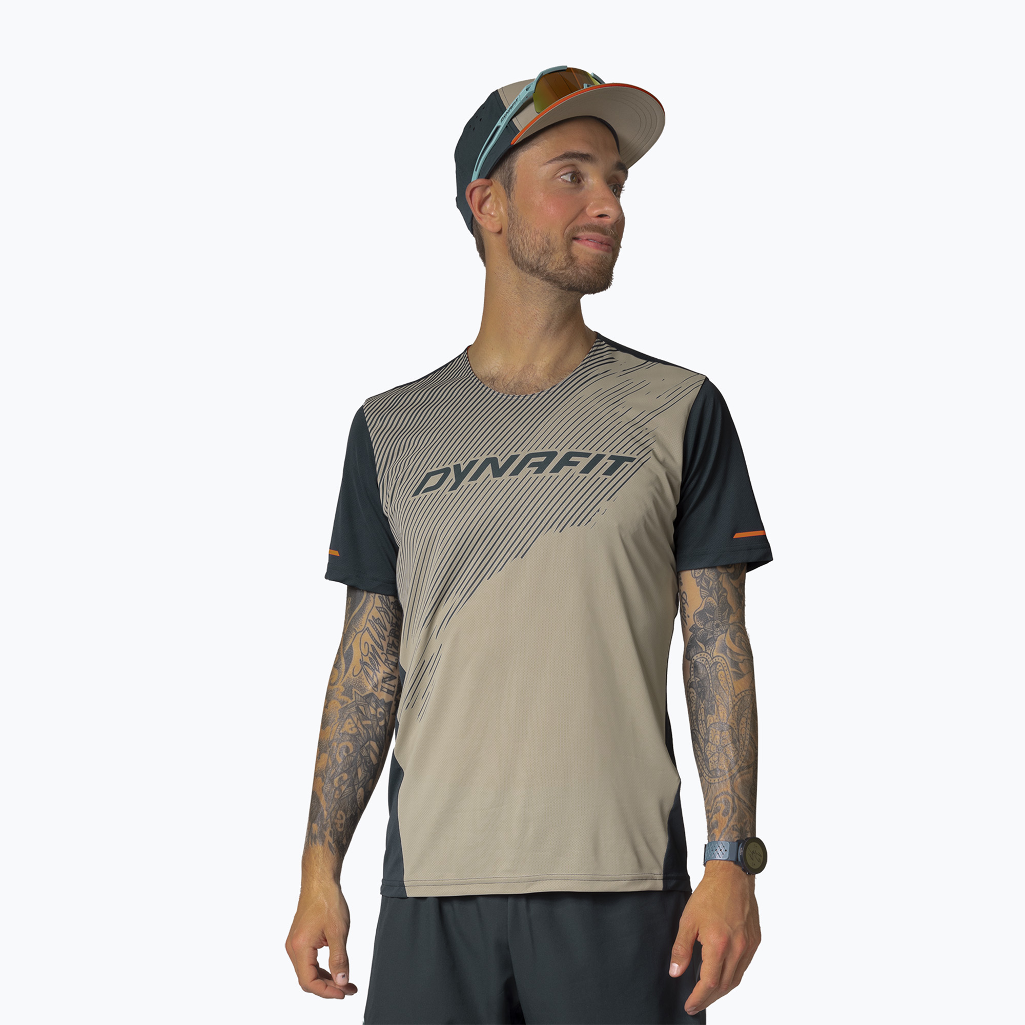 Tricou de alergat pentru bărbați DYNAFIT Alpine 2 rock khaki