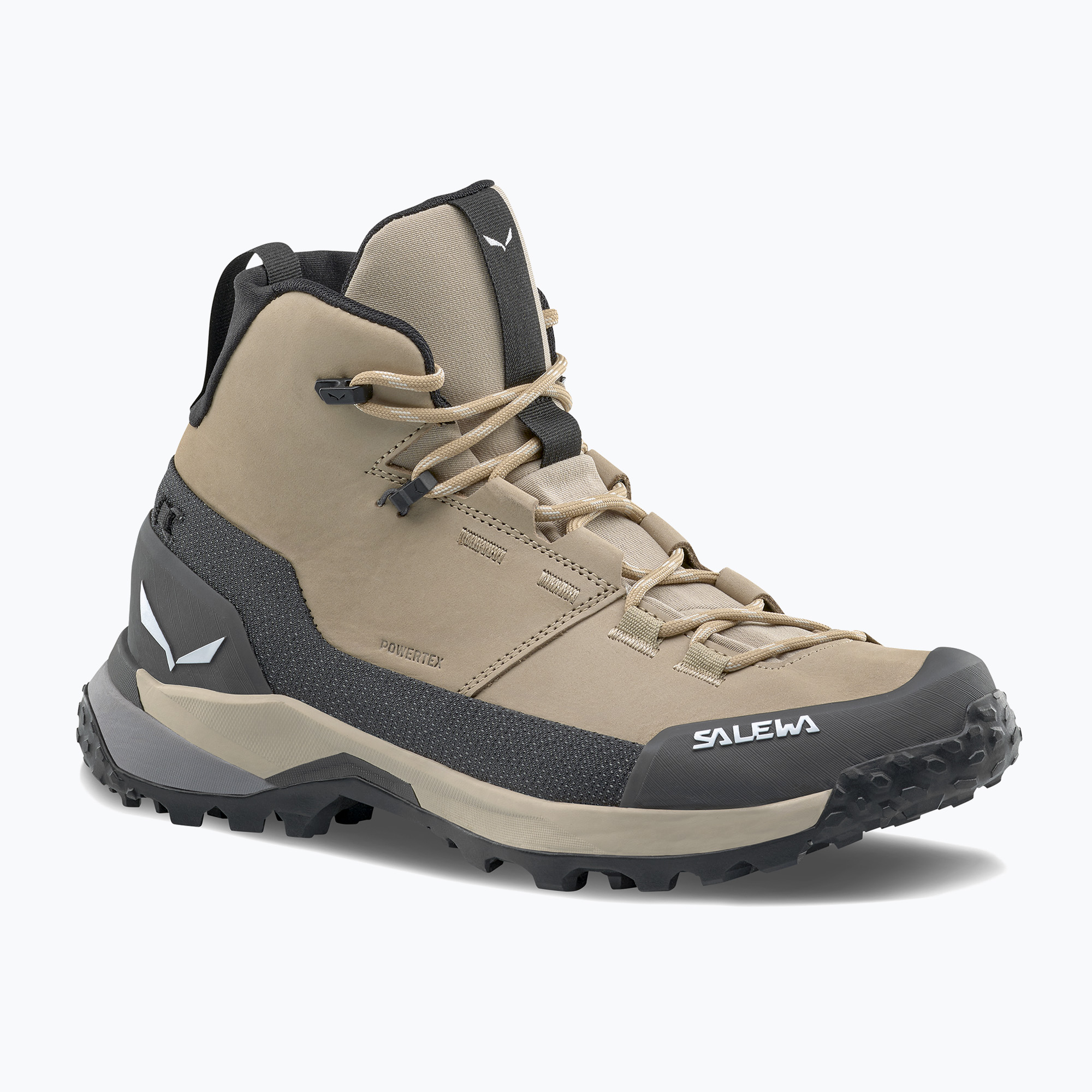 Salewa cizme de trekking pentru femei Puez Leather Mid Ptx quicksand / onyx