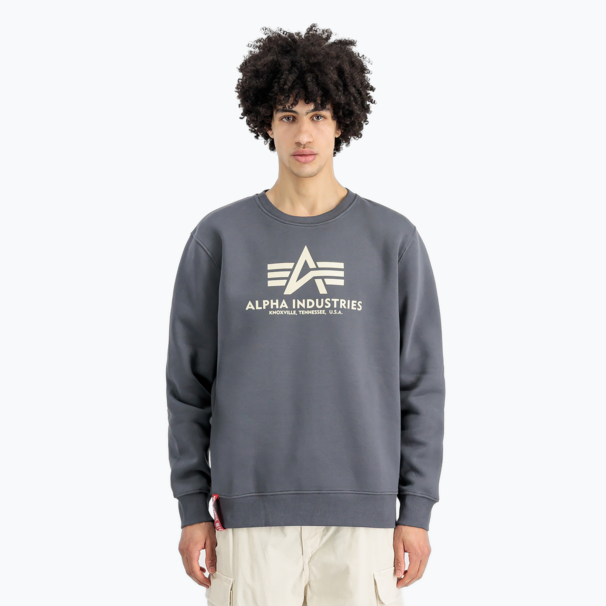 Bluză pentru bărbați Alpha Industries Basic greyblack (Basic 178302)
